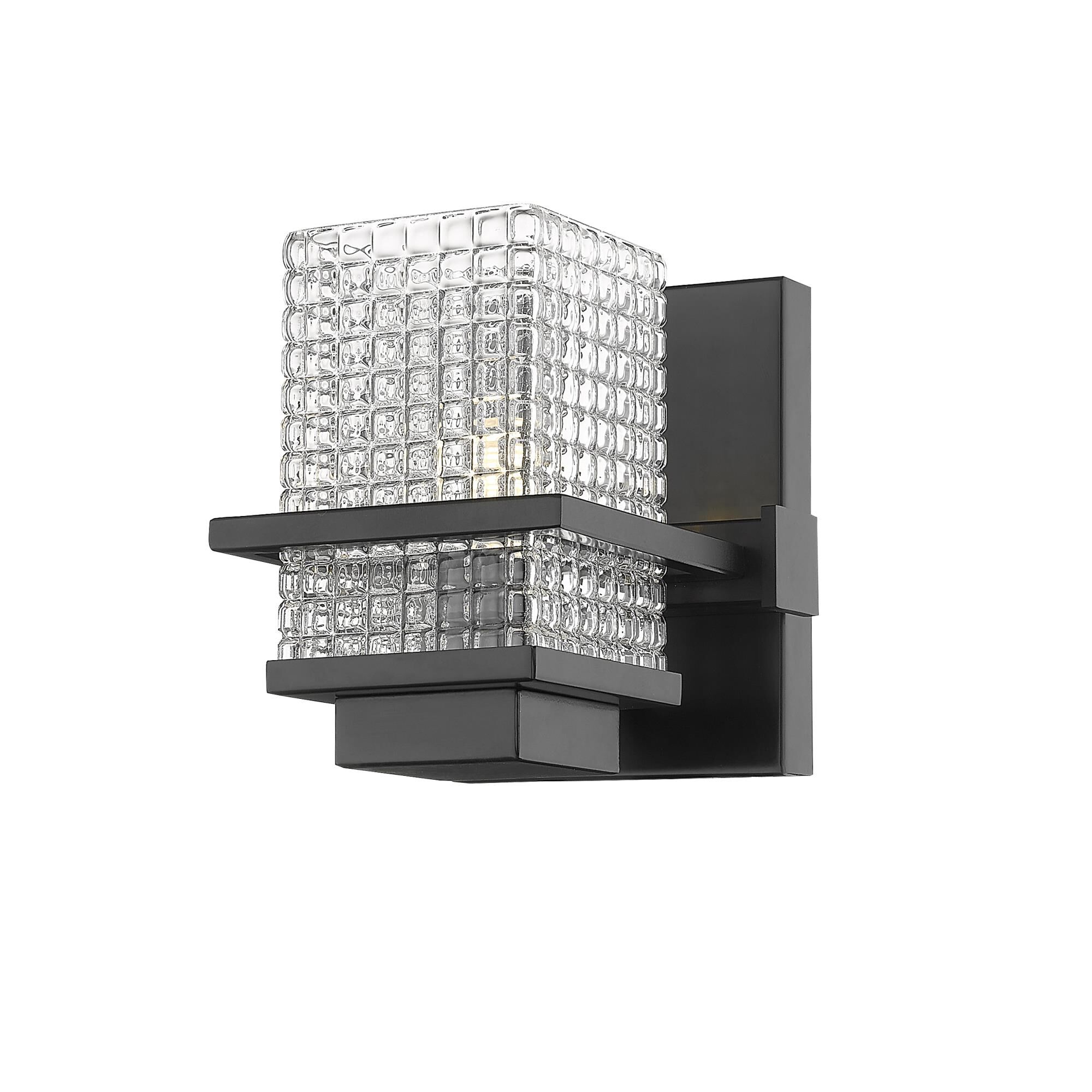 Shown in Black finish and Clear Wellfleet glass