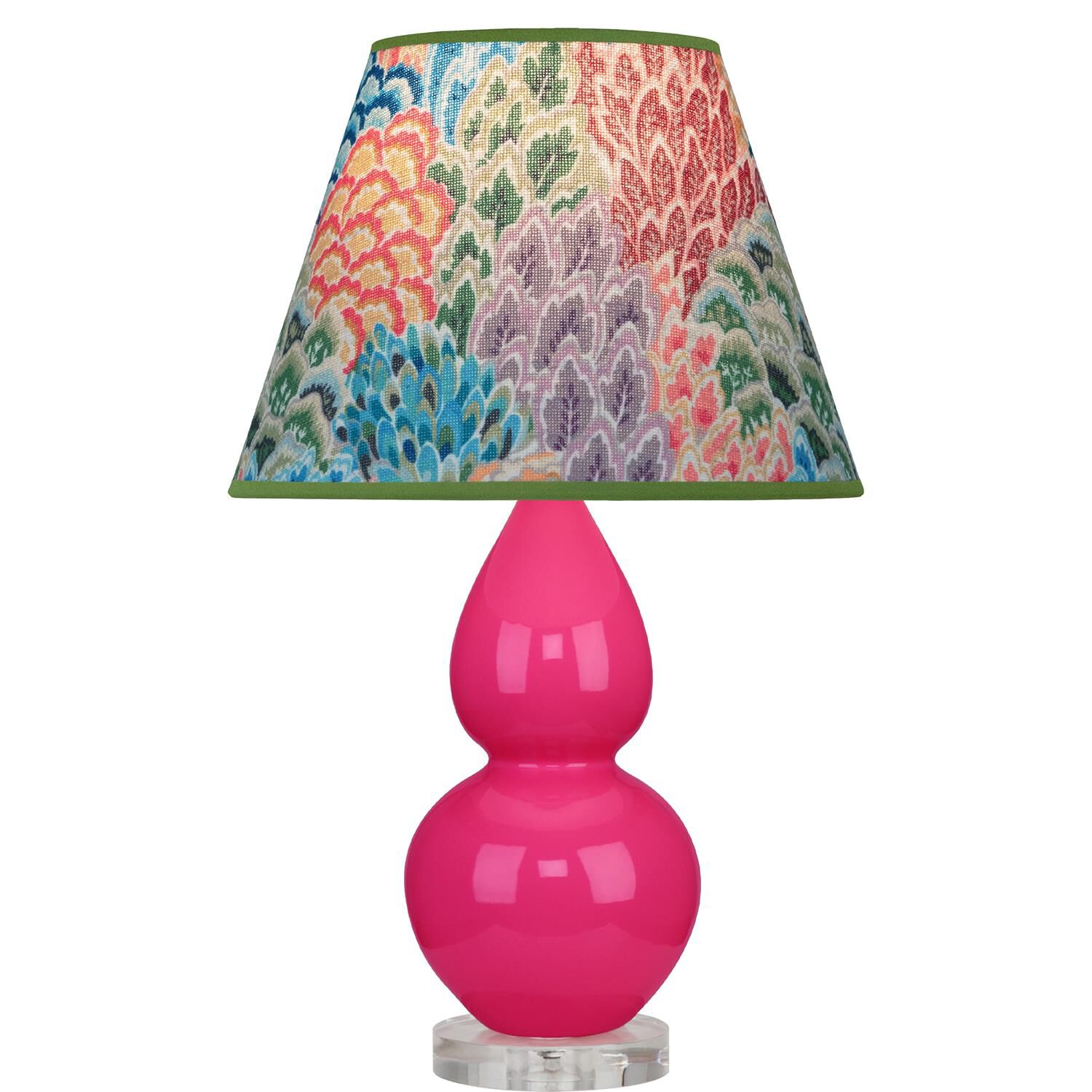 Shown in Razzle Rose finish and Multicolor shade and Lucite accent