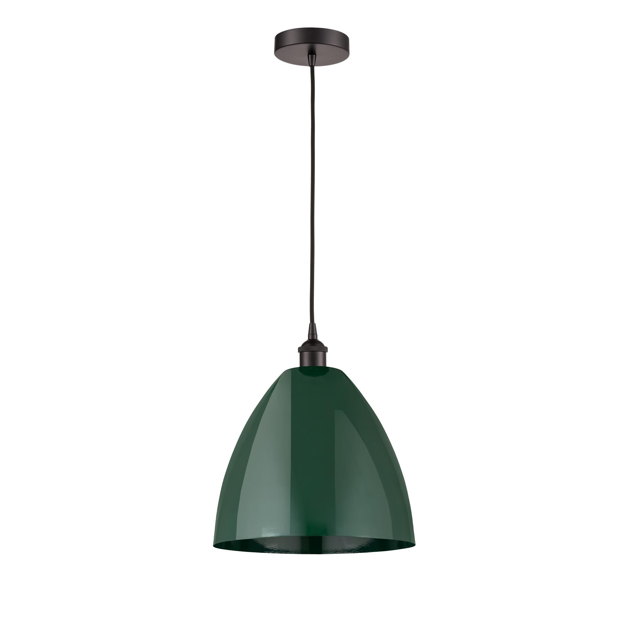 Shown in Oil Rubbed Bronze finish and Green Dome shade