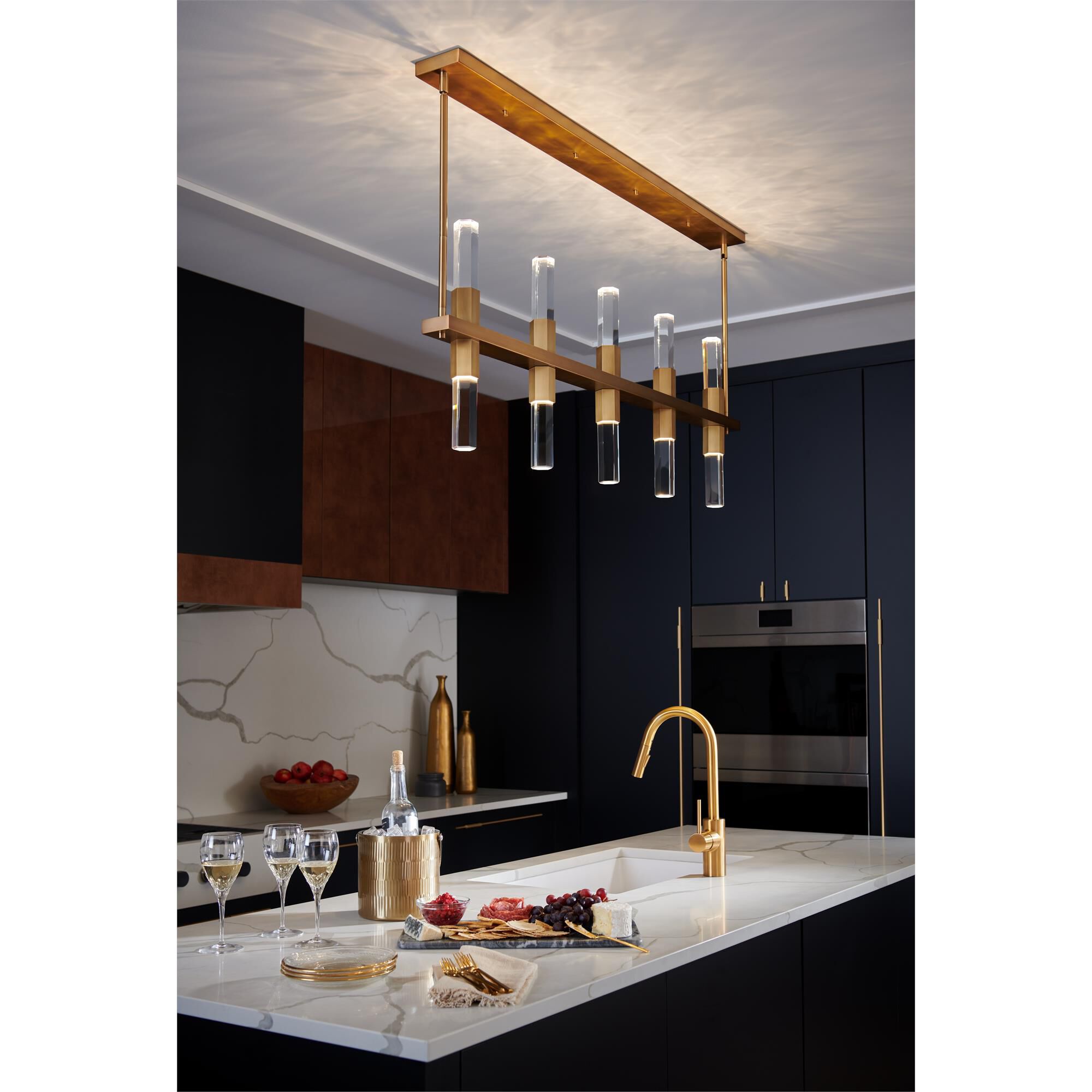 Cecily 54 Inch 6 Light LED Linear Suspension Light,