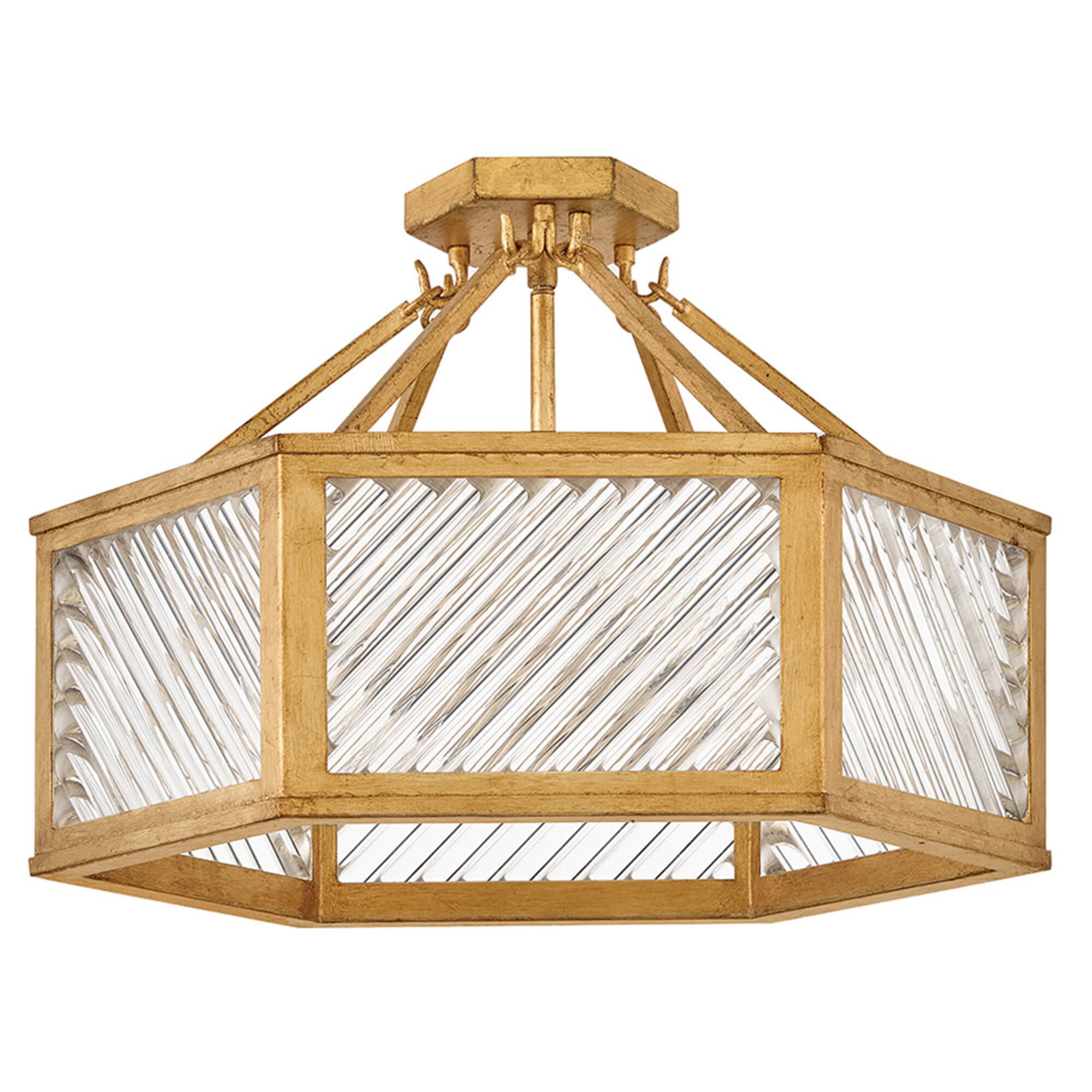 Sura 19 Inch 4 Light Semi Flush Mount,
