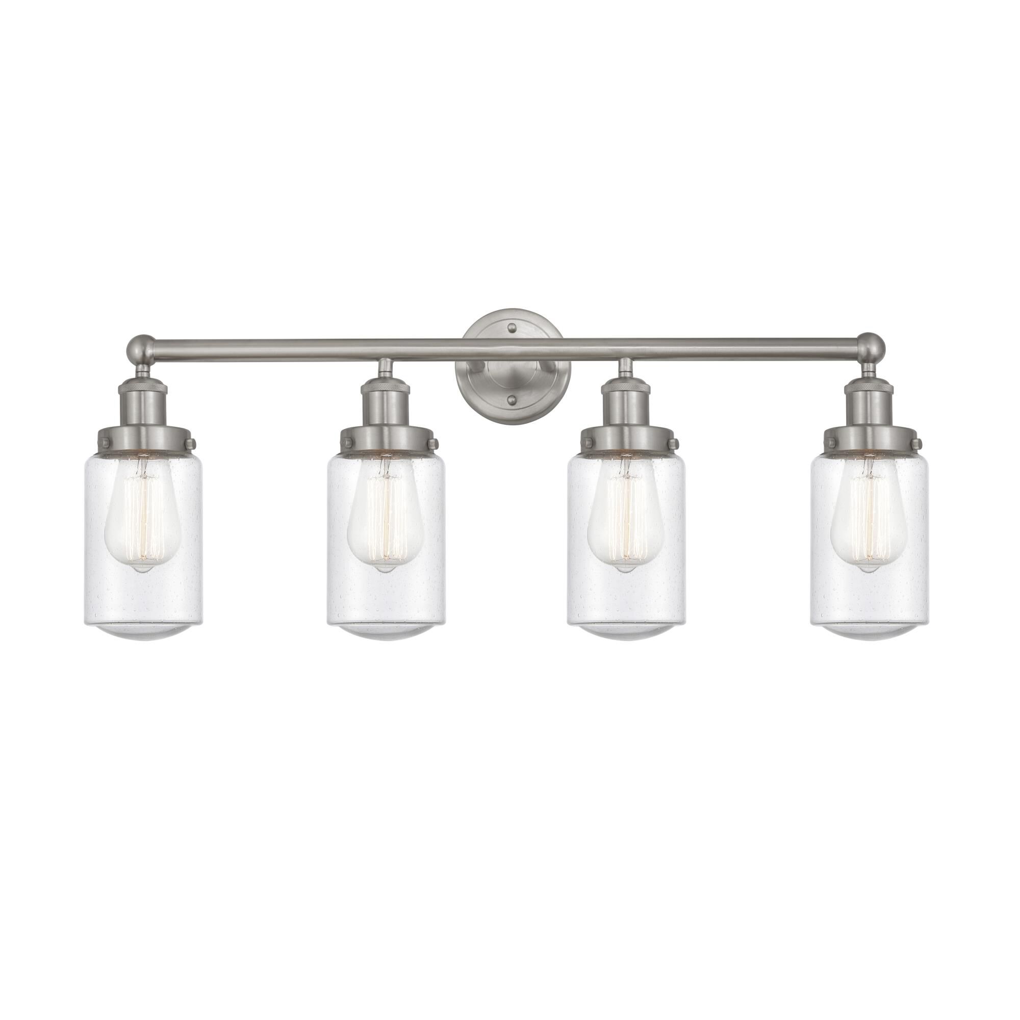 Shown in Brushed Satin Nickel, Mercury finish and Mercury glass and Mercury Glass shade