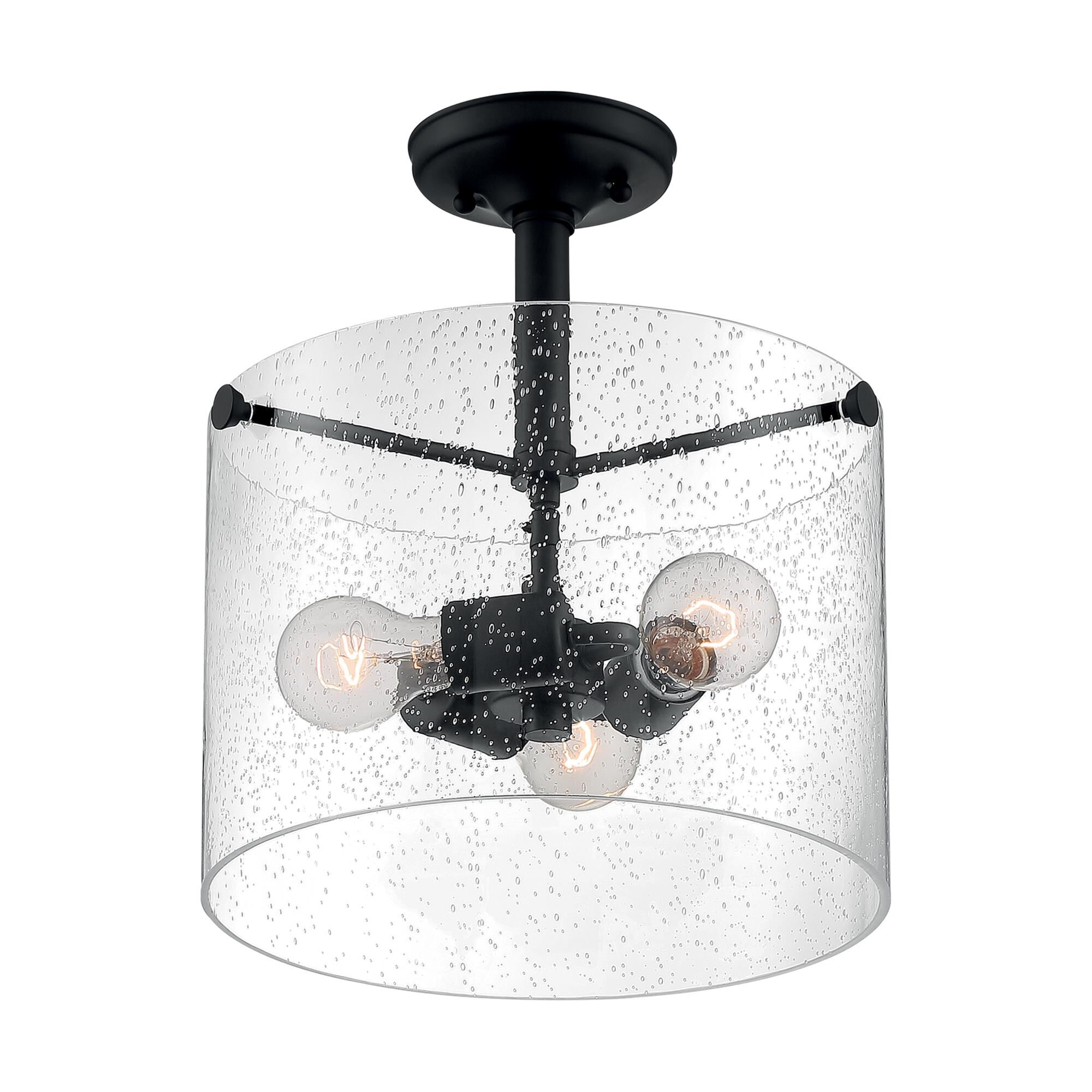 Bransel 11 Inch 3 Light Semi Flush Mount by Nuvo Lighting