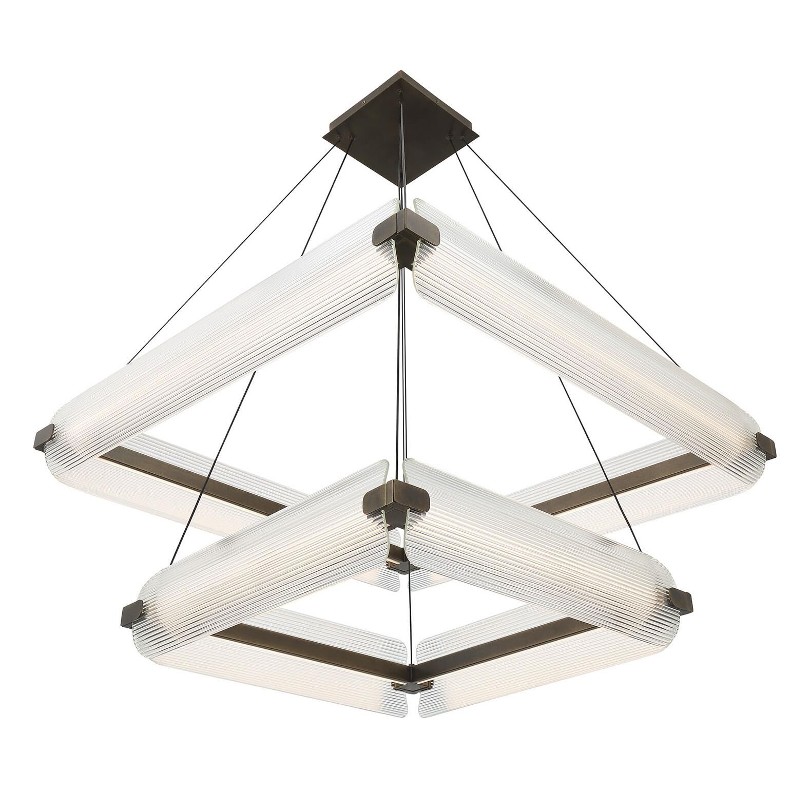 Shown in Weathered Brass finish and Clear glass