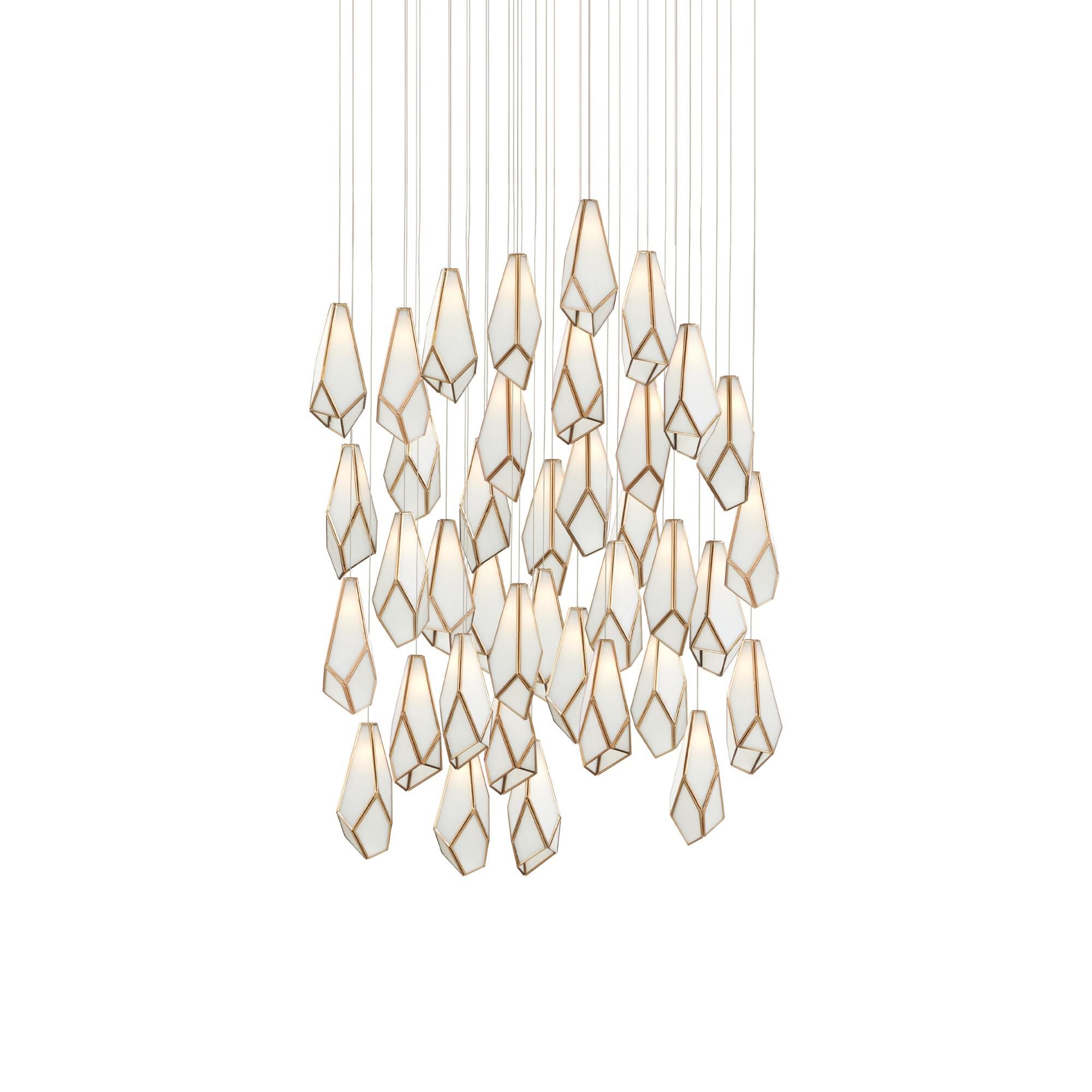 Glace 35 Inch 36 Light LED Multi Light Pendant by Currey and Company