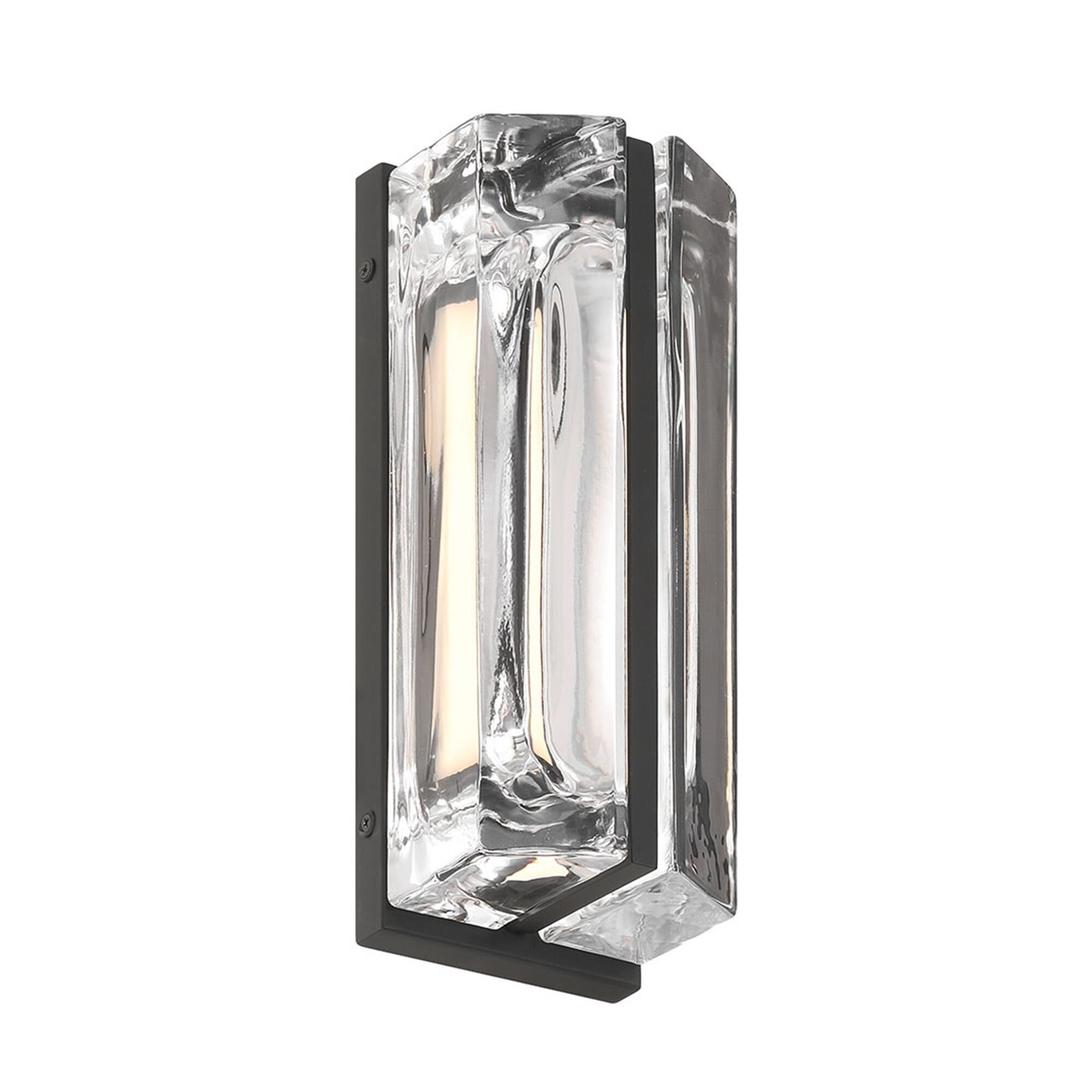 Shown in Black finish and Clear glass