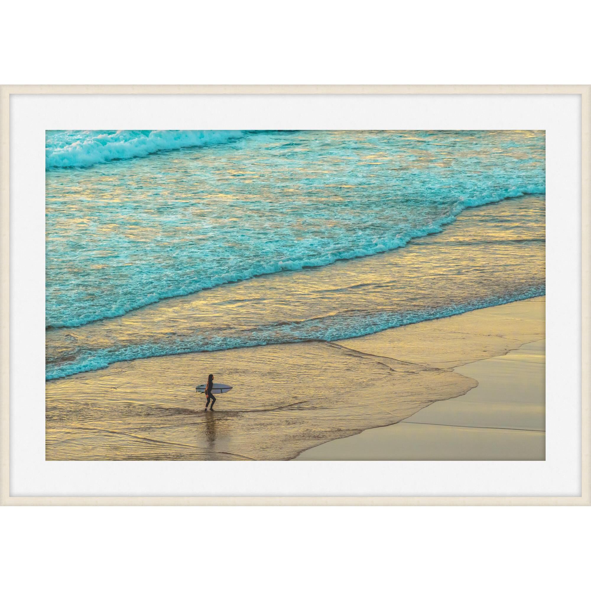 Rs Photo Blue Water Surfer Print by LEVEL57