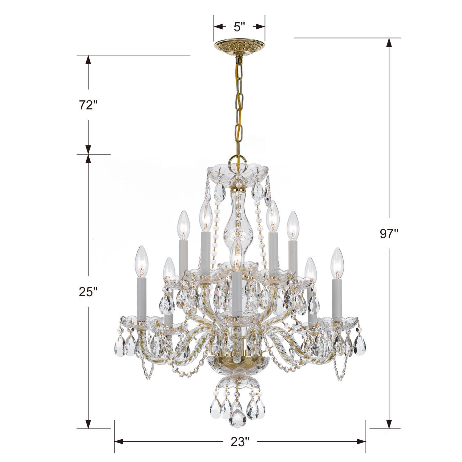 Shown in Polished Brass finish and Swarovski Strass Crystal crystal