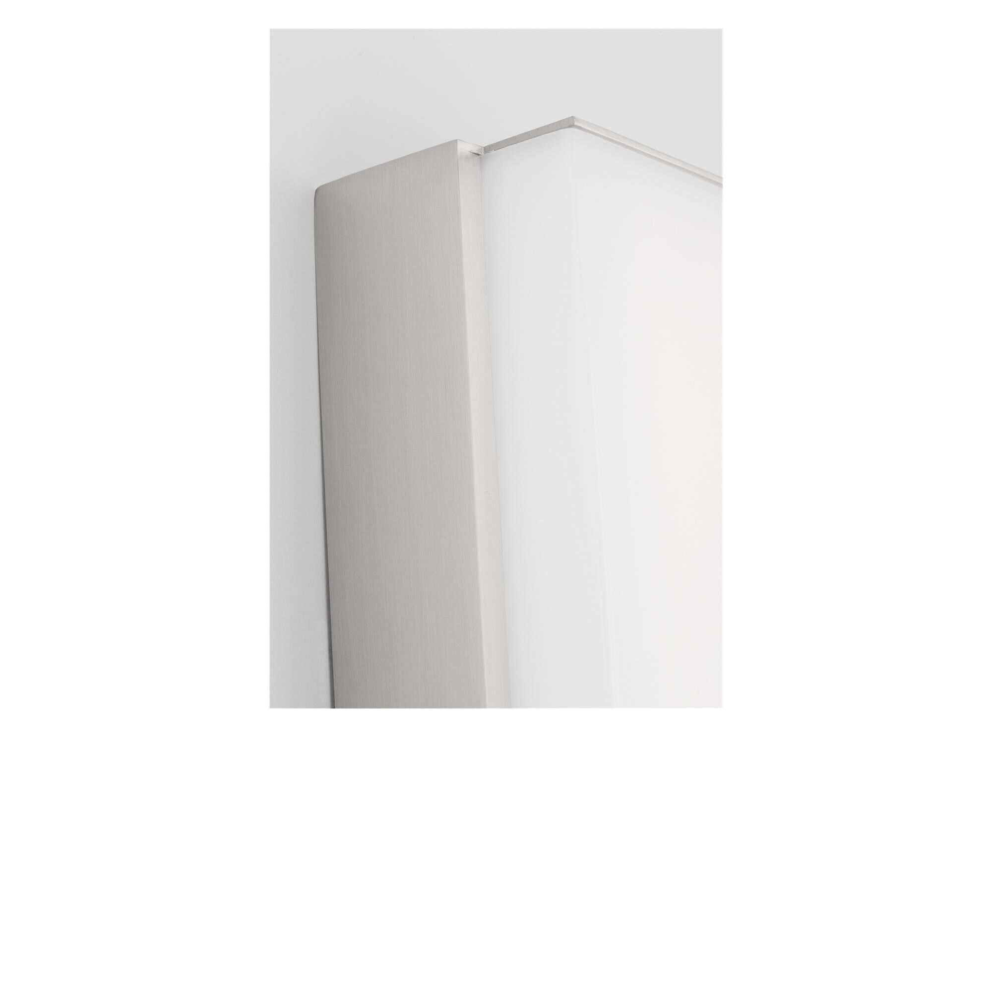 Shown in Brushed Nickel finish and White Acrylic Diffuser shade