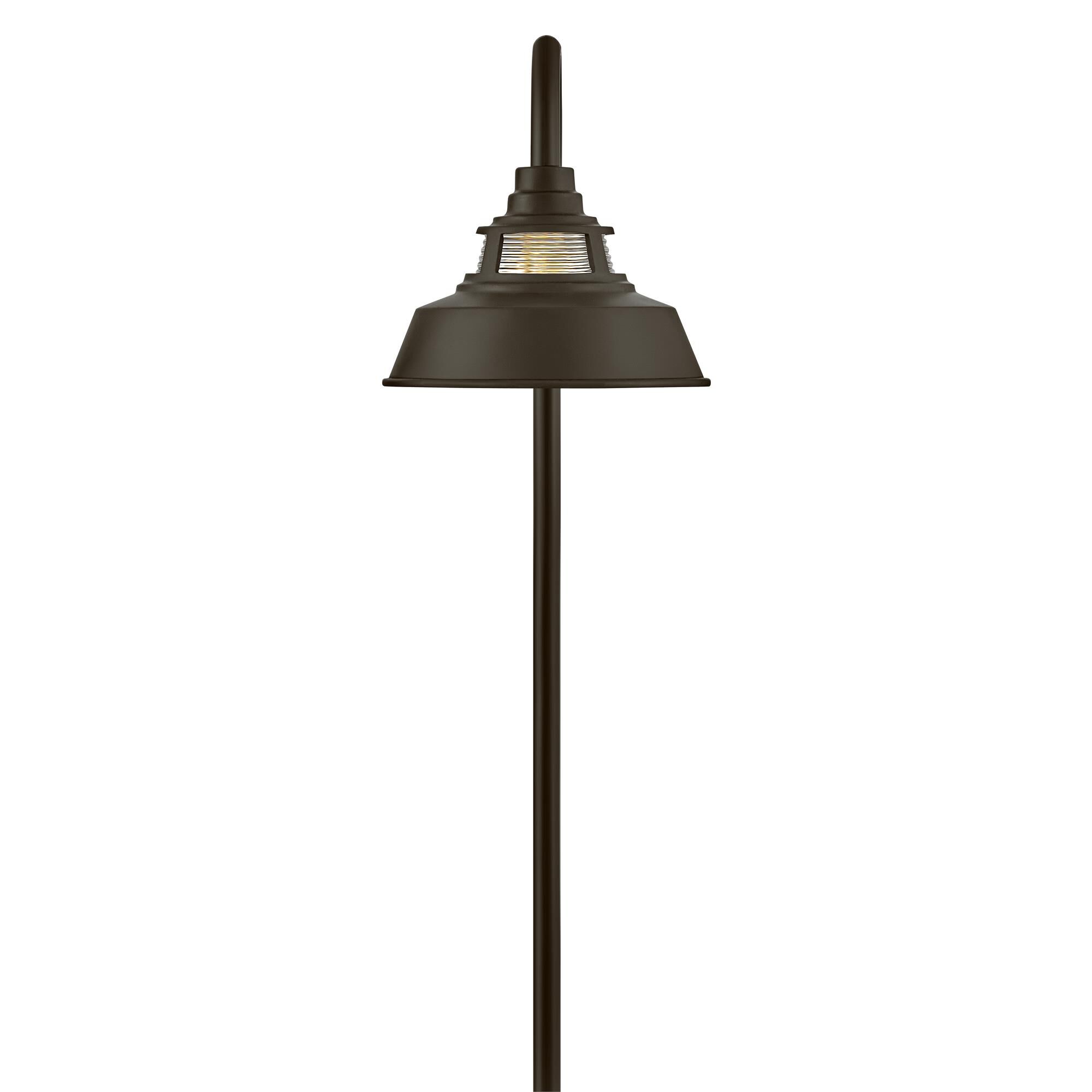 Shown in Oil Rubbed Bronze finish and Ribbed Clear glass