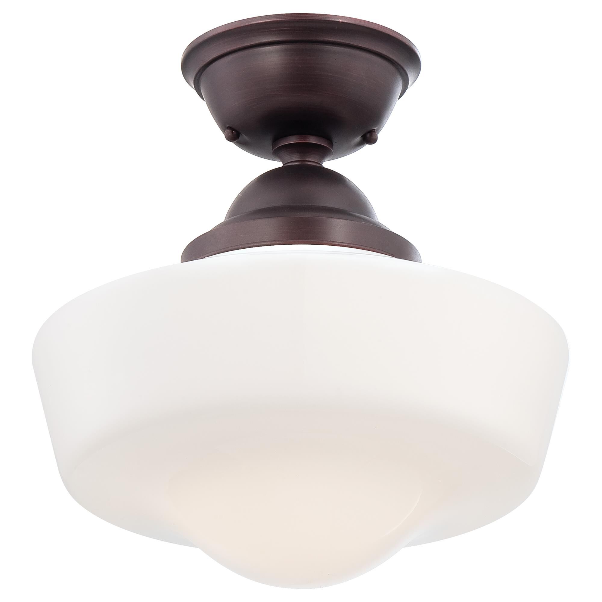 Shown in Brushed Bronze finish and Opal glass