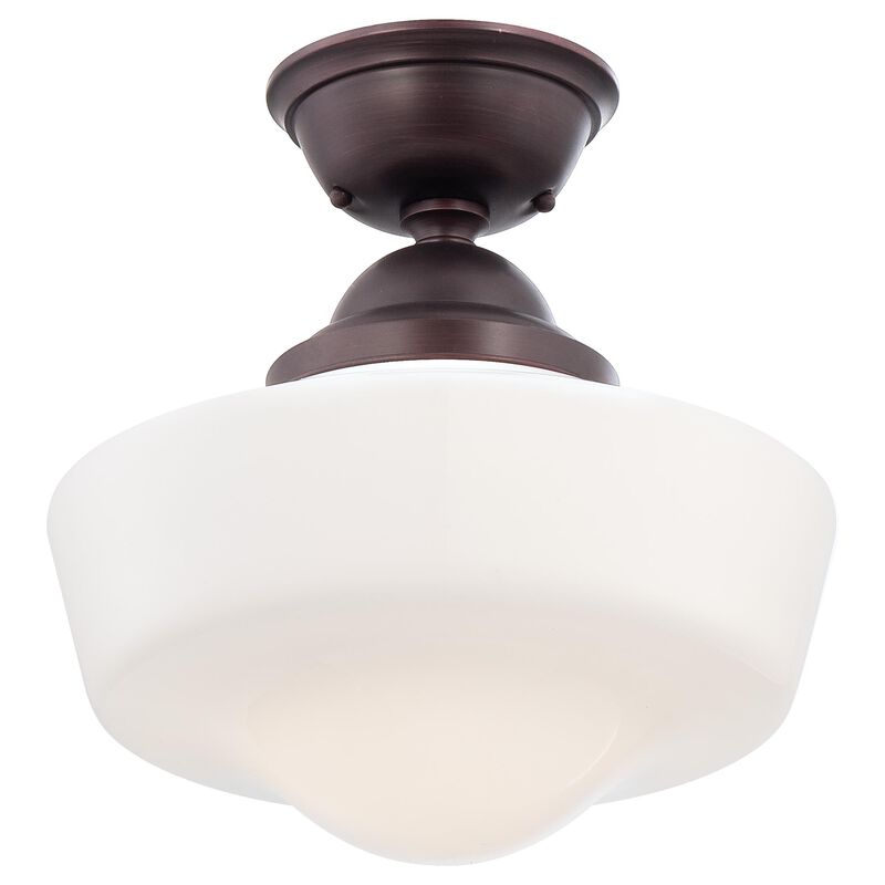 13 Inch 1 Light Semi Flush Mount by Minka Lavery