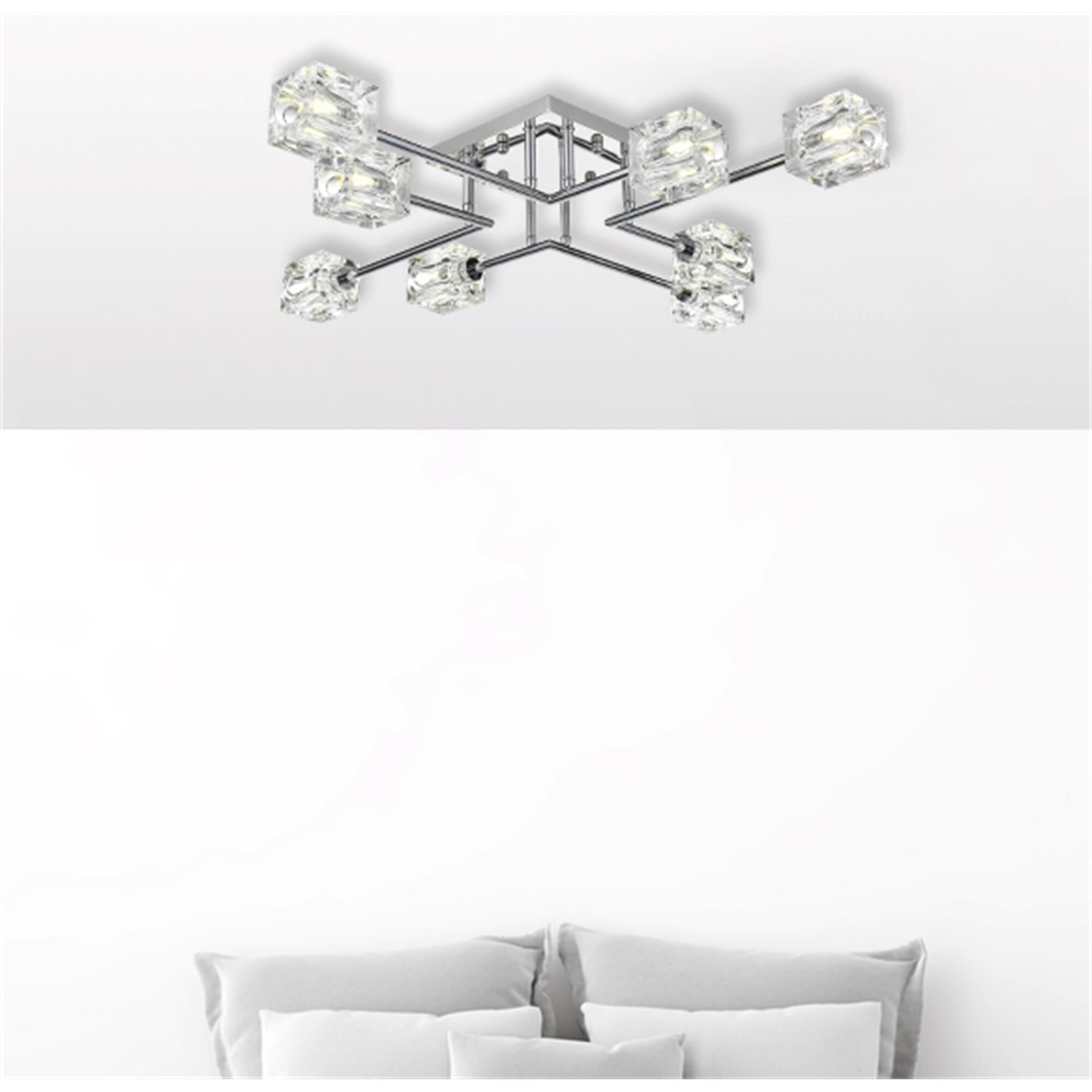 Lyra 32 Inch Semi Flush Mount by Elegant Lighting