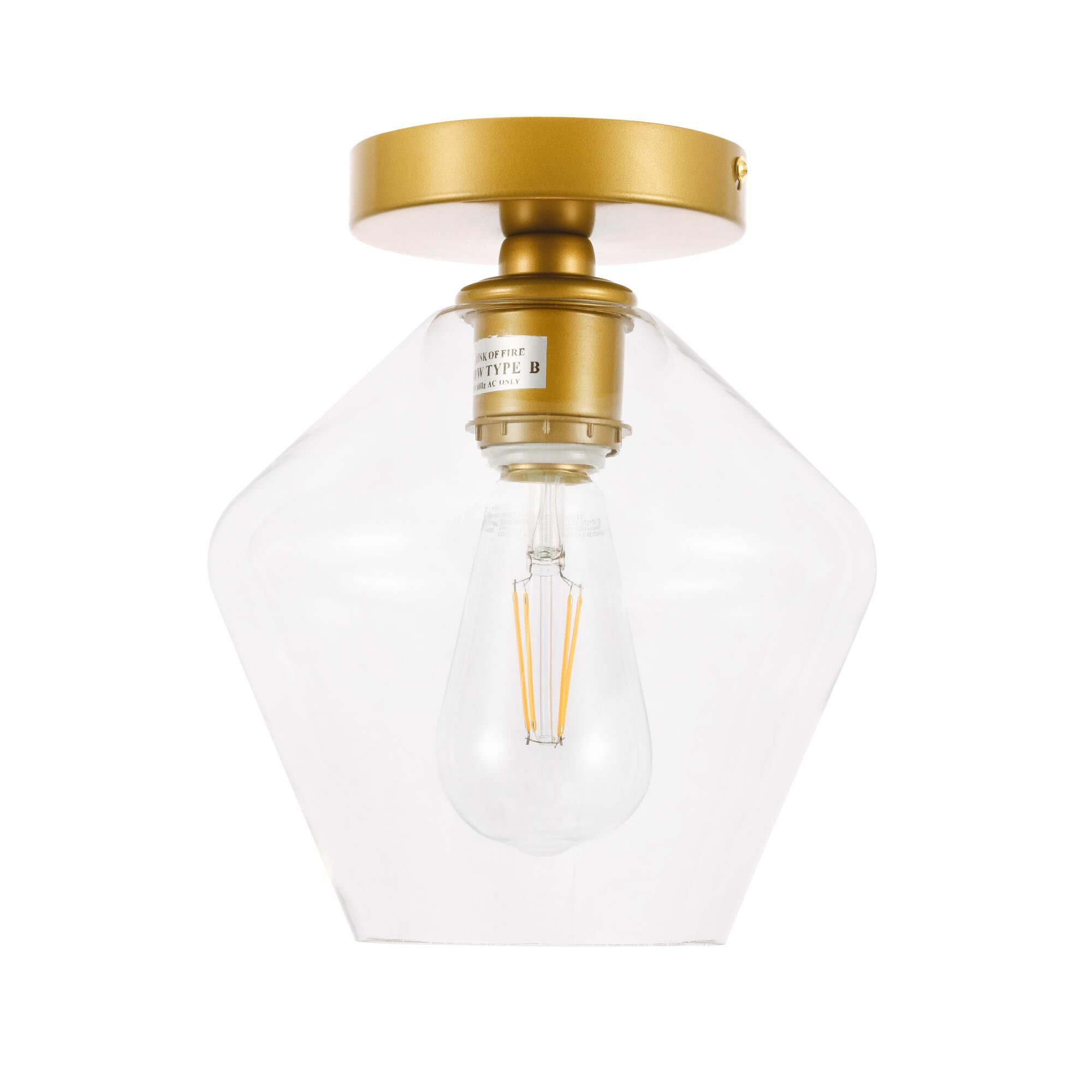 Gene 8 Inch Semi Flush Mount by Elegant Lighting