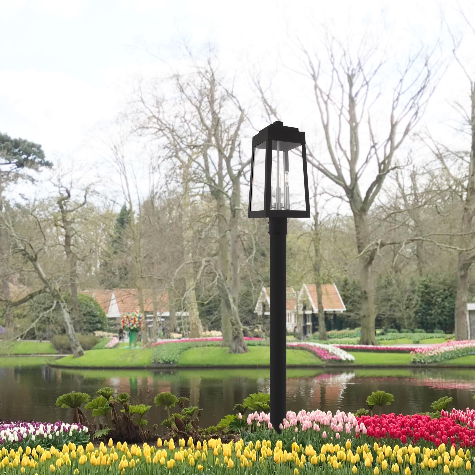 Oslo 20 Inch Tall 3 Light Outdoor Post Lamp by Livex Lighting