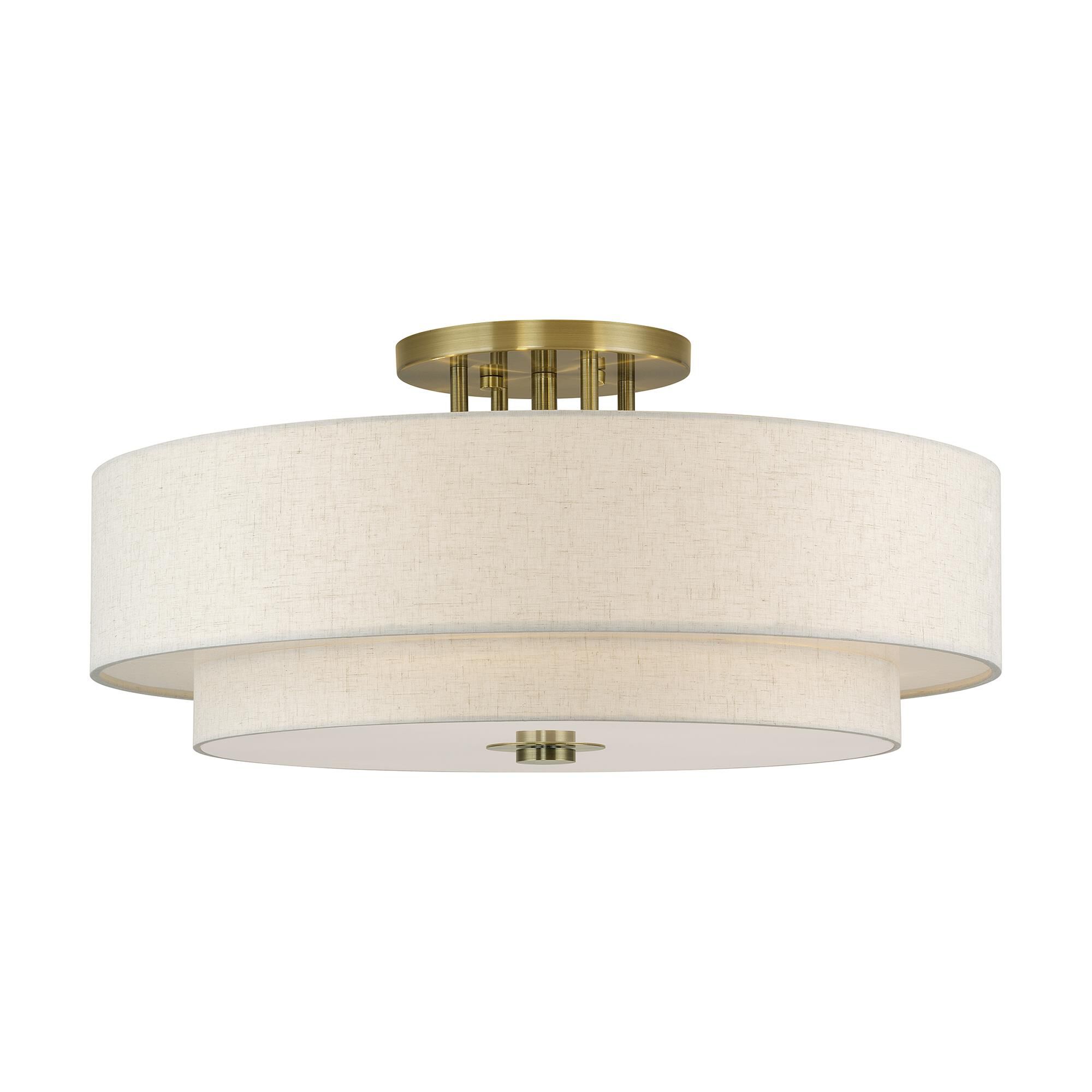 Monroe 30 Inch Semi Flush Mount by Livex Lighting