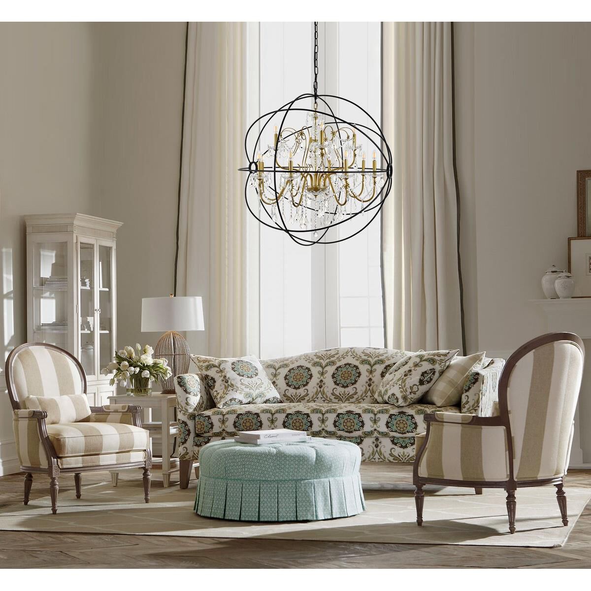 Cordelia 43 Inch 12 Light Chandelier by Elegant Lighting