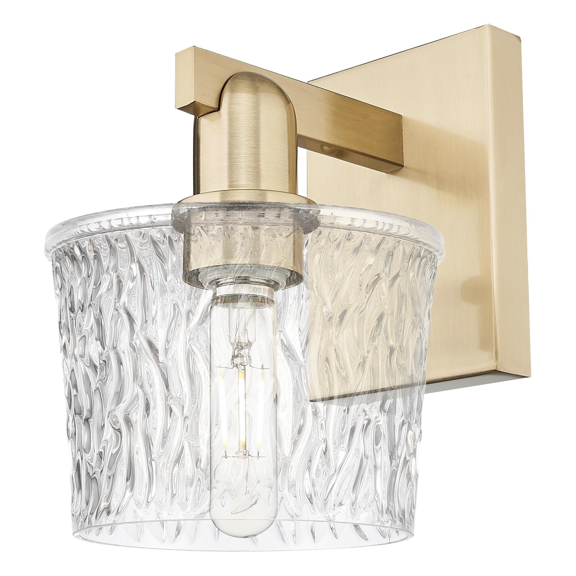 Shown in Champagne Bronze finish and Clear glass