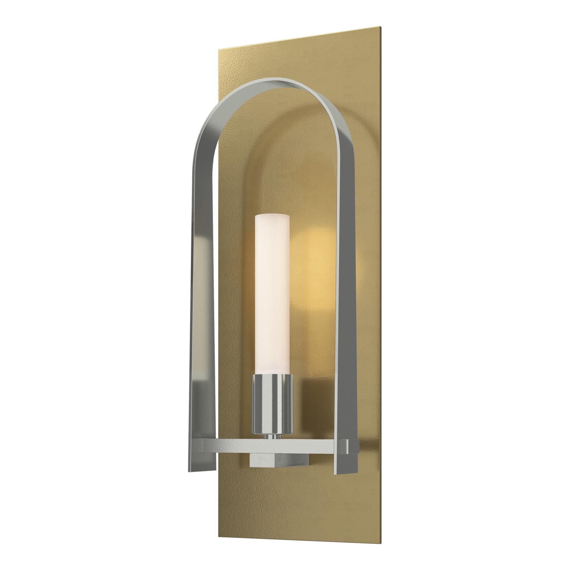 Shown in Modern Brass finish and Frosted glass and Frosted Glass shade