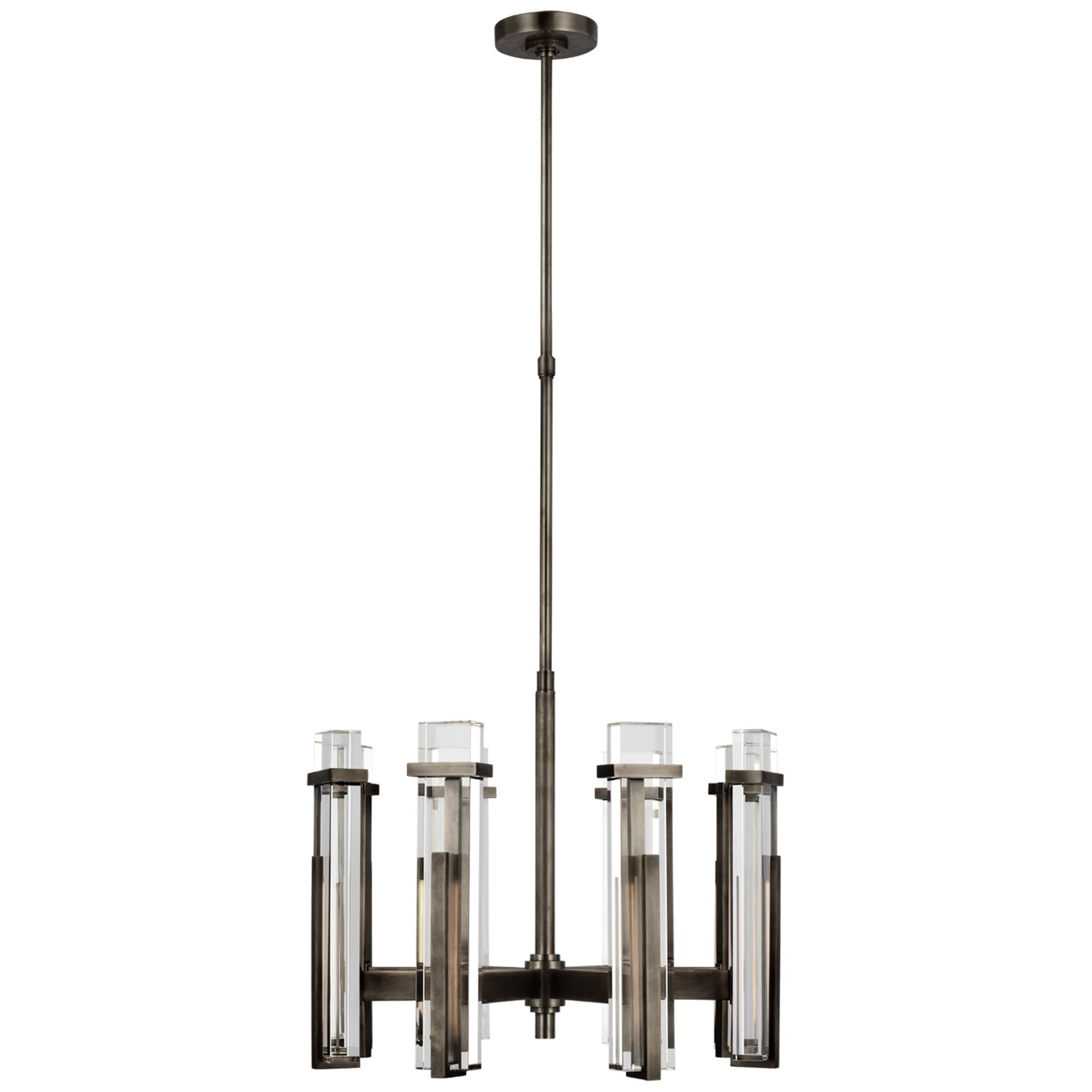Shown in Bronze finish and Crystal shade
