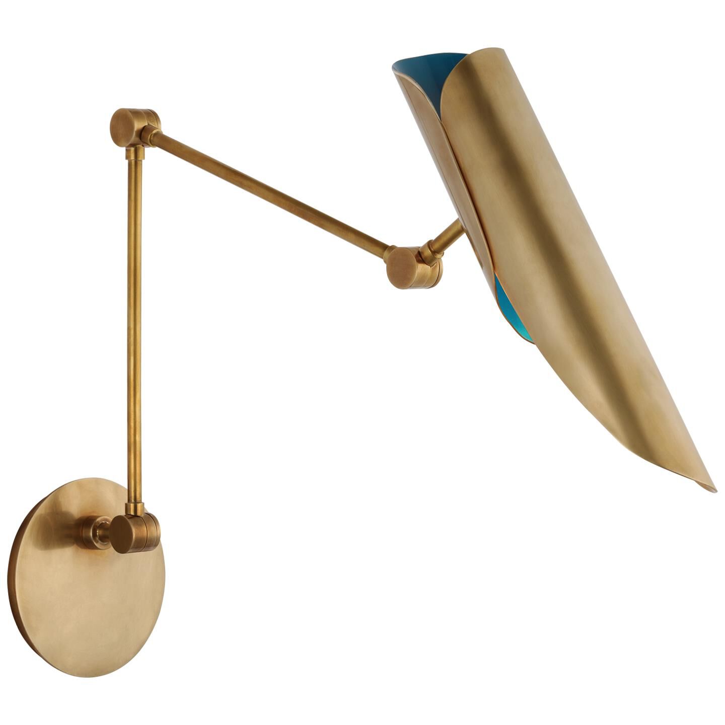 Shown in Soft Brass and Riviera Blue finish