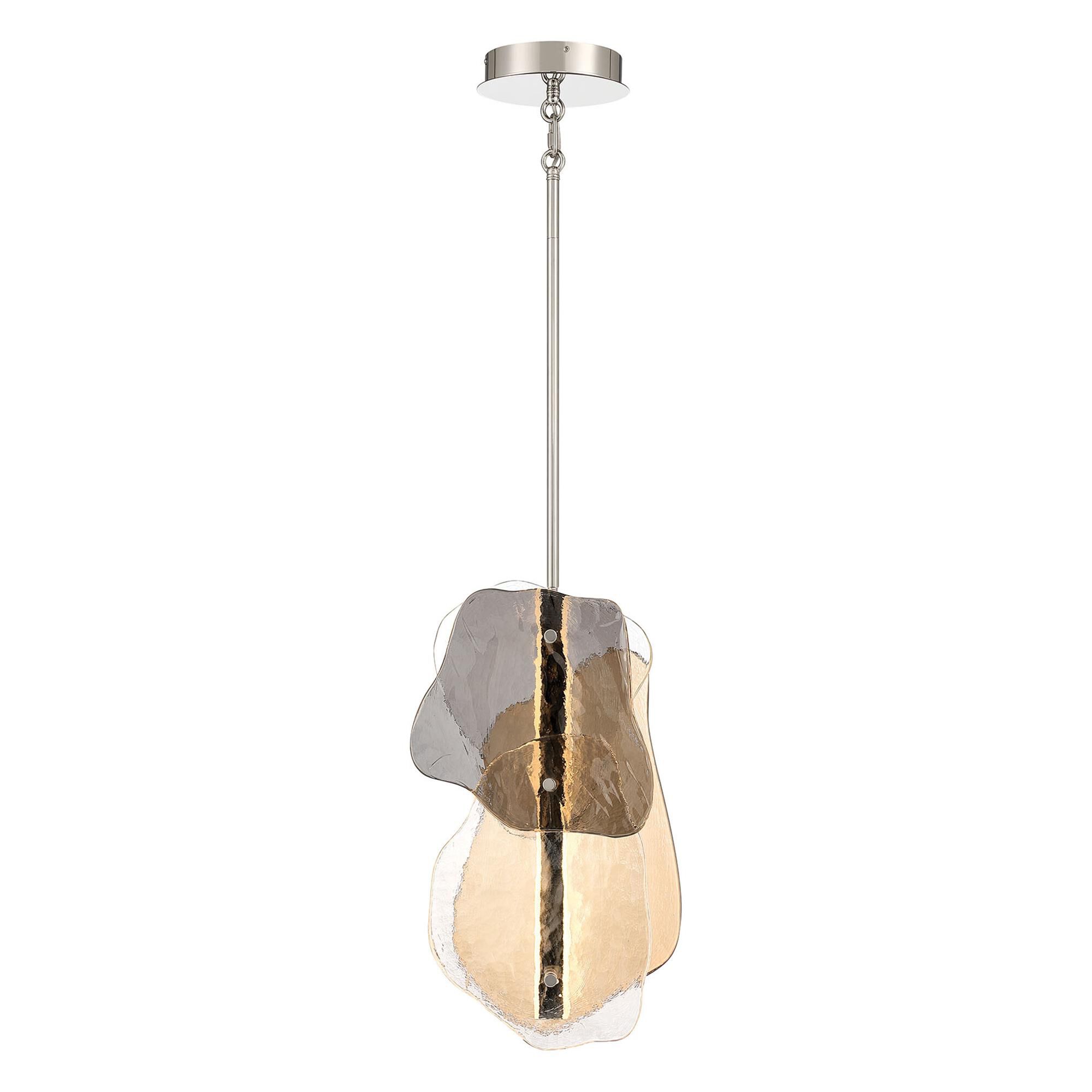 Shown in Polished Nickel finish and Mixed glass