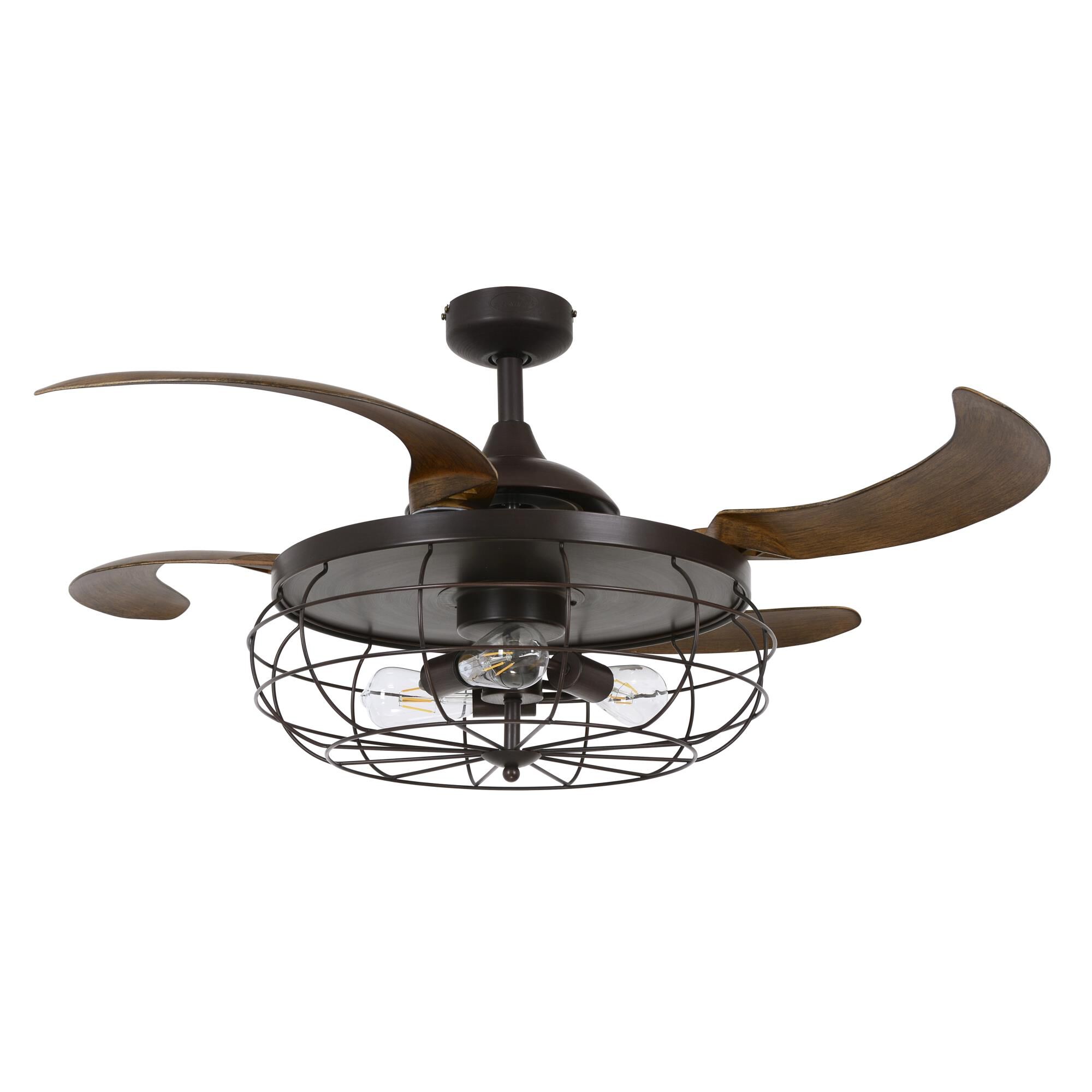 Industri 48 Inch Ceiling Fan with Light Kit by Beacon Lighting