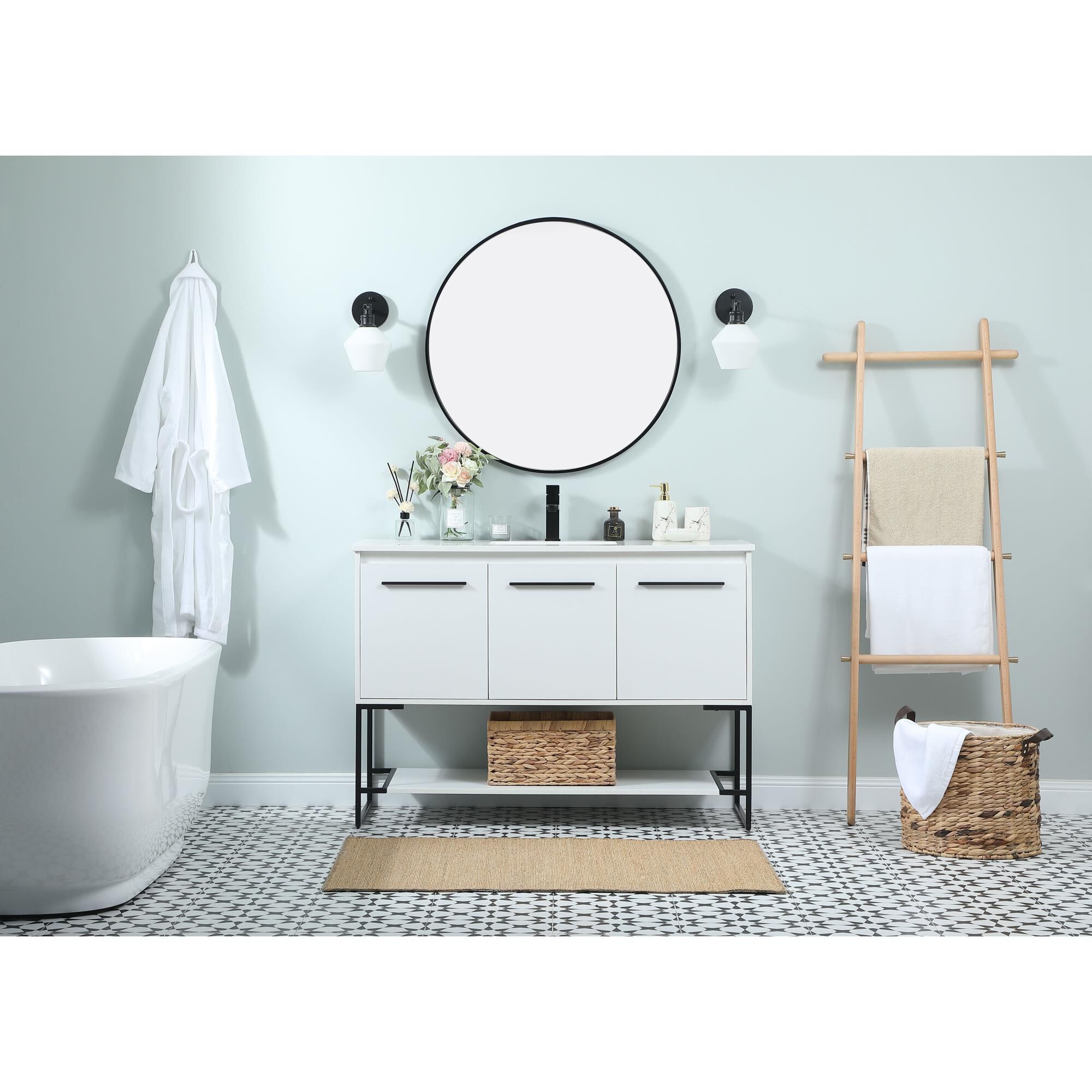 Shown in White finish