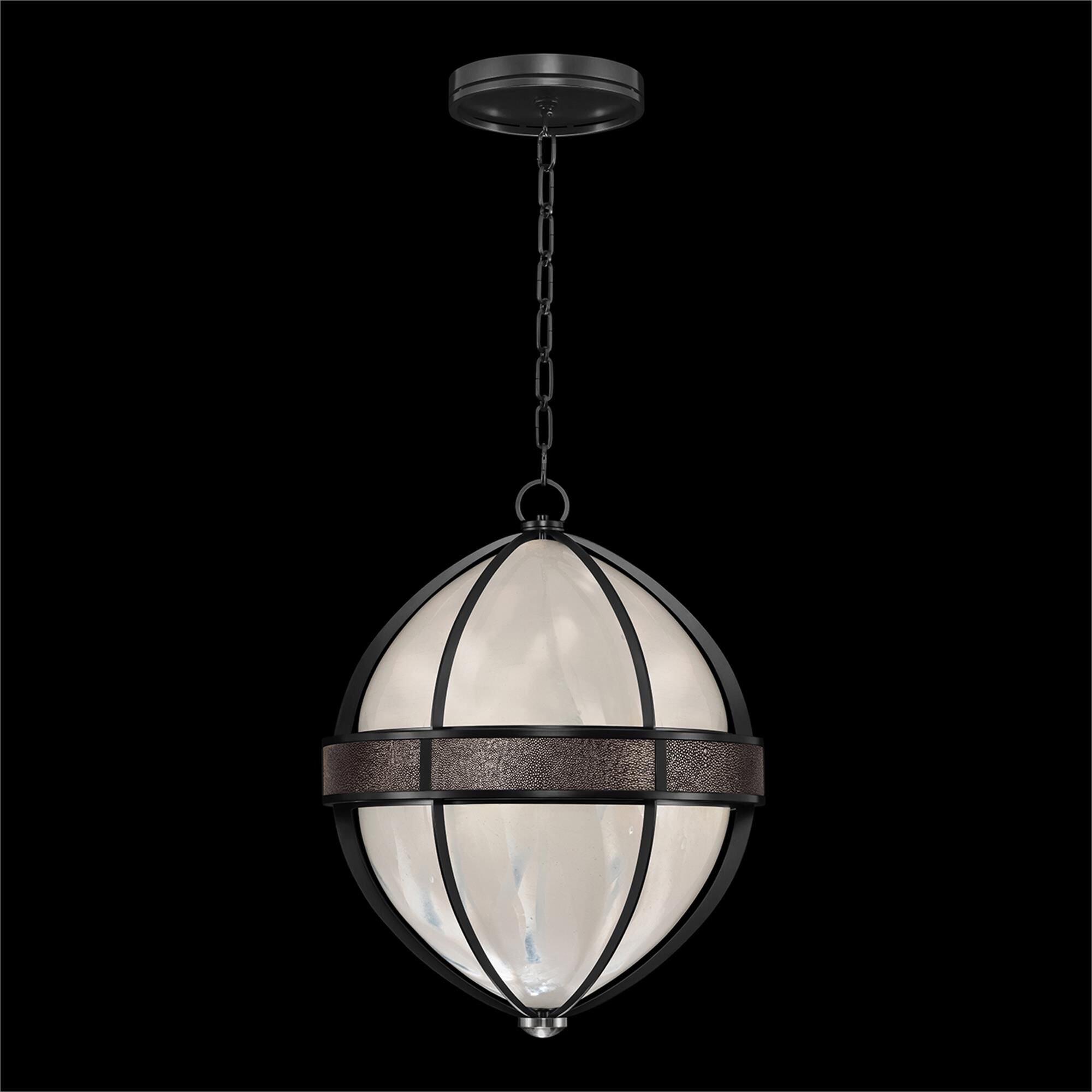 Shown in Black Iron and Nickel  finish and Pebble accent