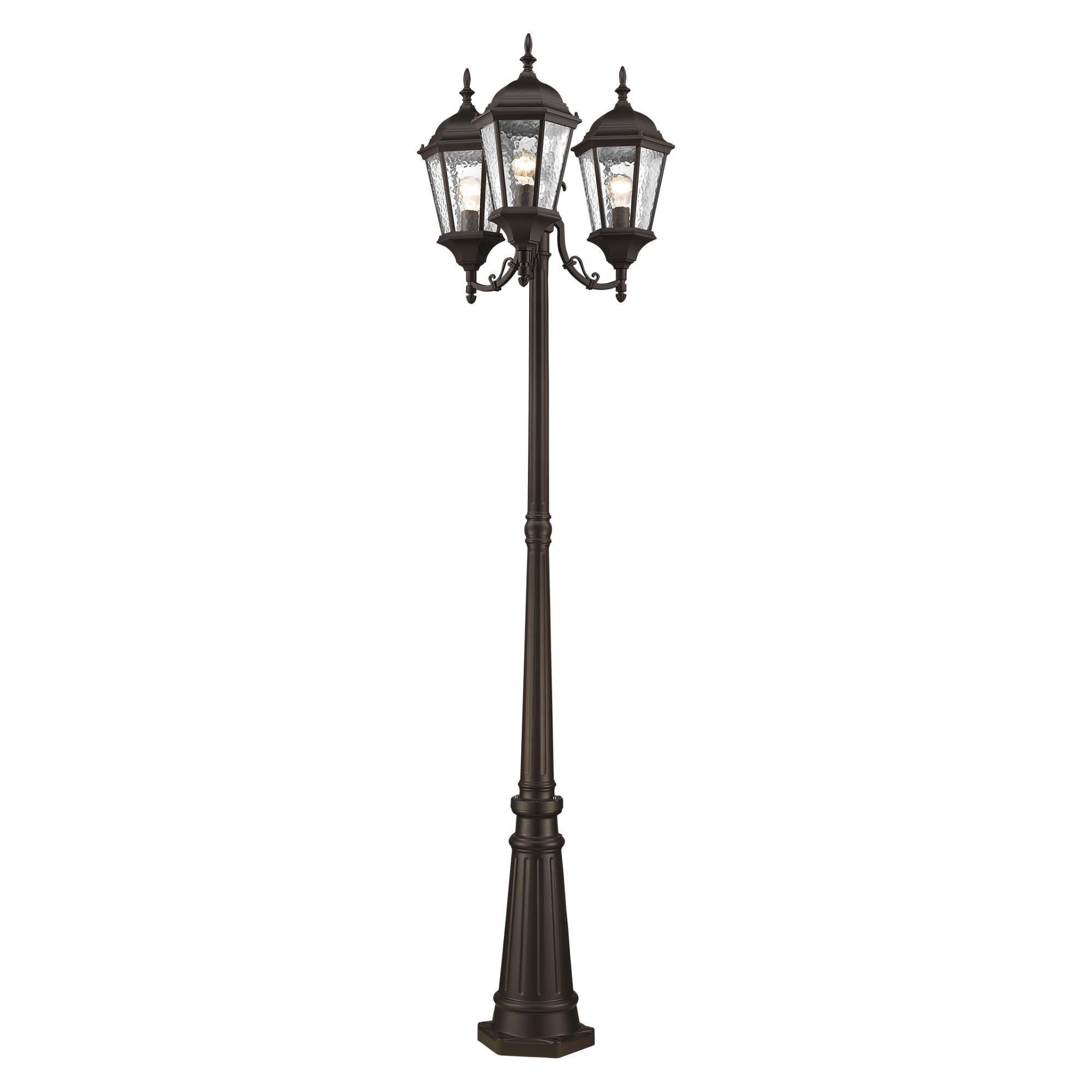 Hamilton 86 Inch Tall 3 Light Outdoor Post Lamp by Livex Lighting