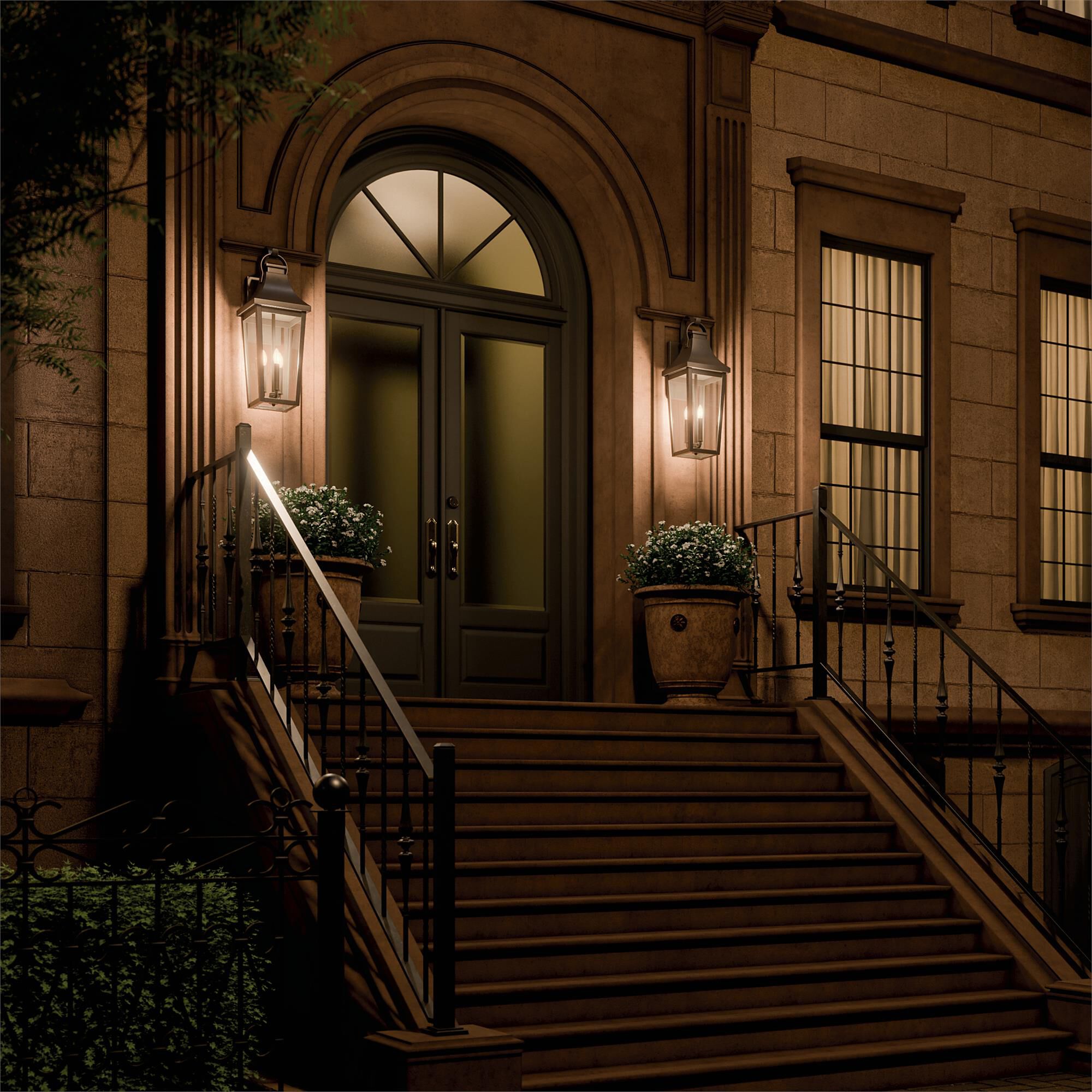 Shown in Olde Bronze finish and Clear glass