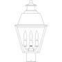 Inverness 16 Inch Tall 3 Light Outdoor Post Lamp by Arroyo Craftsman