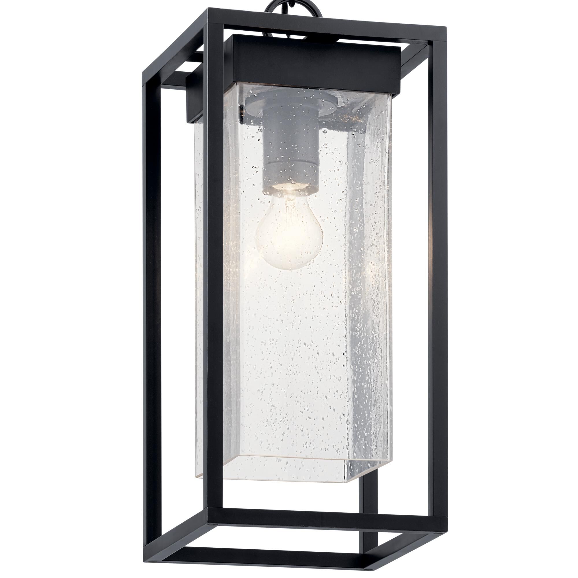 Shown in Black With Silver Highlights finish and Clear Seeded glass