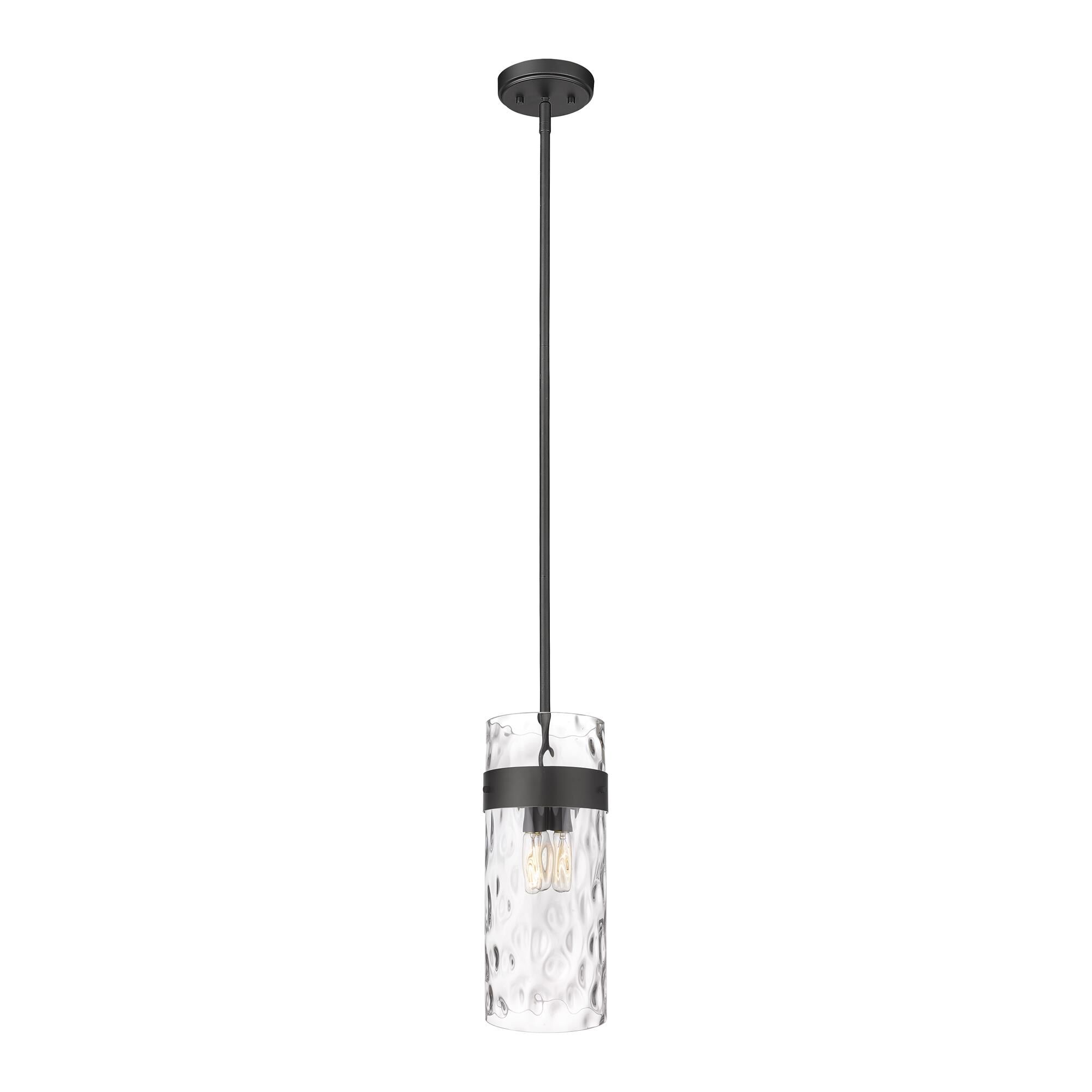 Shown in Matte Black finish and Glass shade