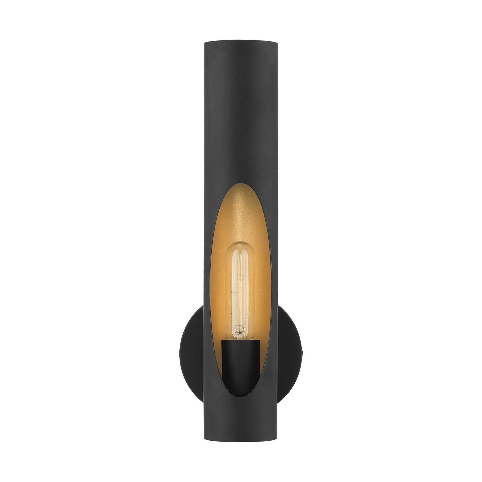 Shown in Black finish and Hand Welded Black  With Gold Finish Inside shade