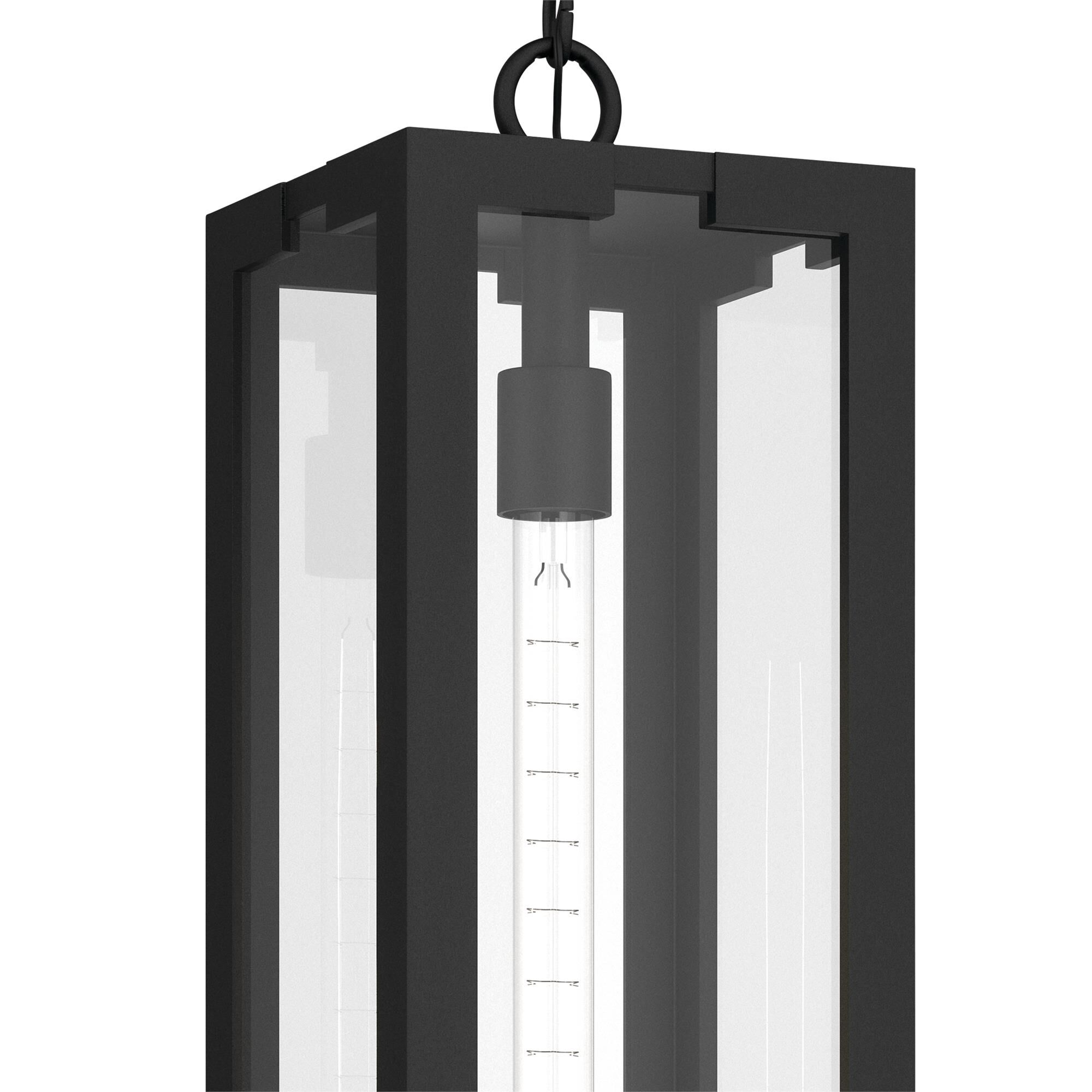 Shown in Textured Black finish and Clear glass