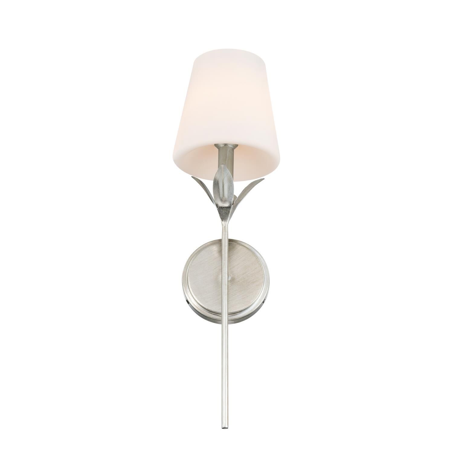 Shown in Antique Silver finish and Glass shade