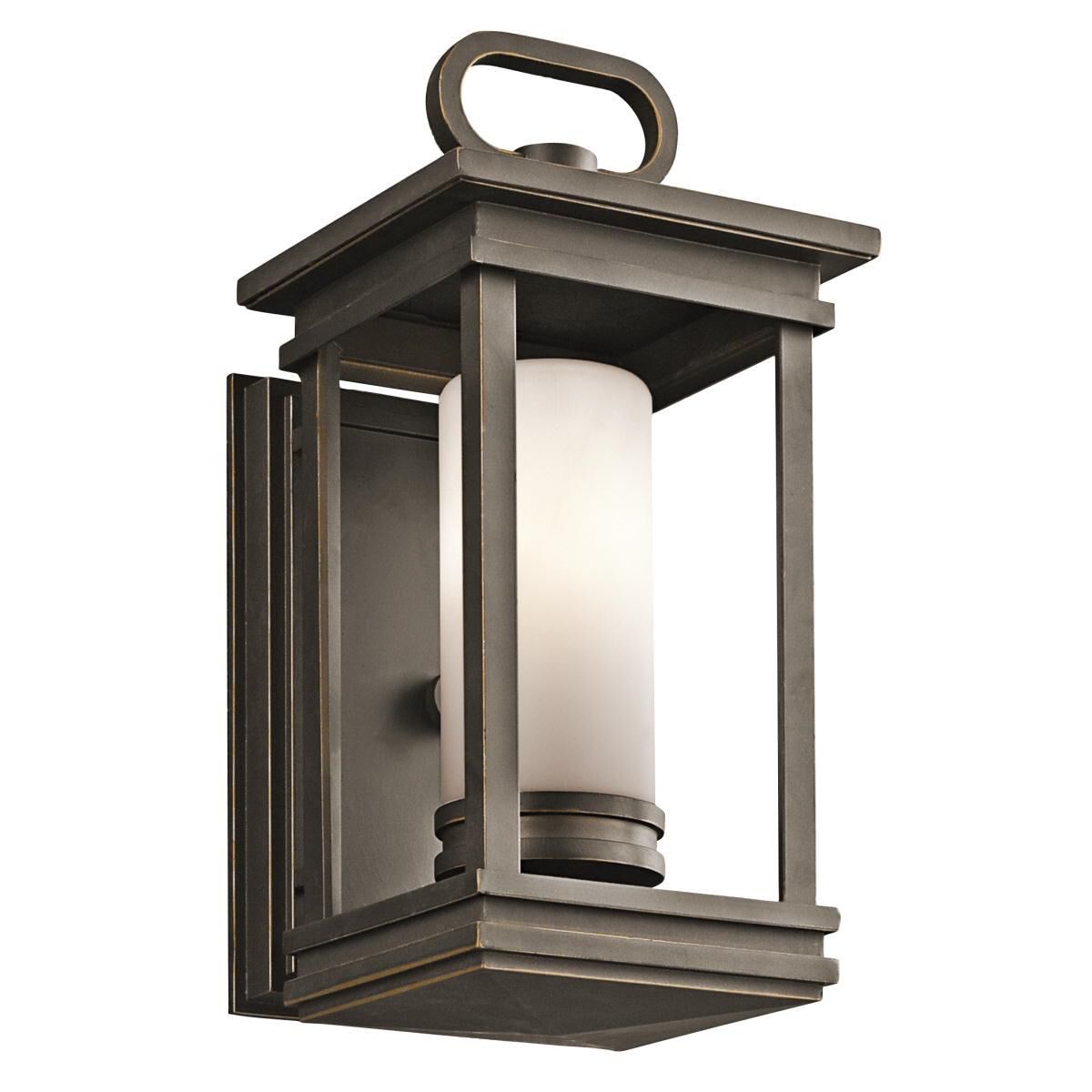 Shown in Rubbed Bronze finish and Satin Etched Cased Opal glass