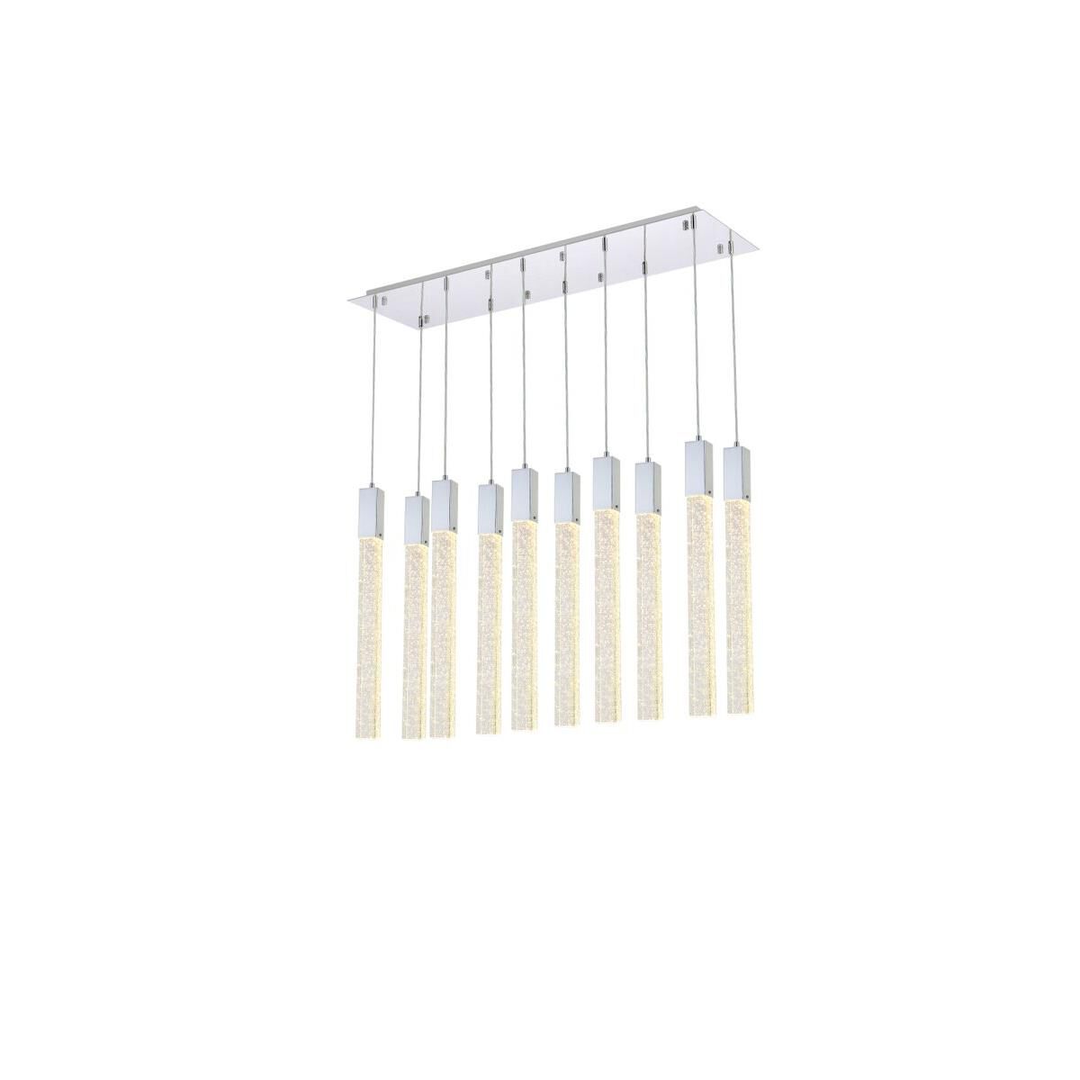 Weston 42 Inch 10 Light LED Linear Suspension Light by Elegant Lighting