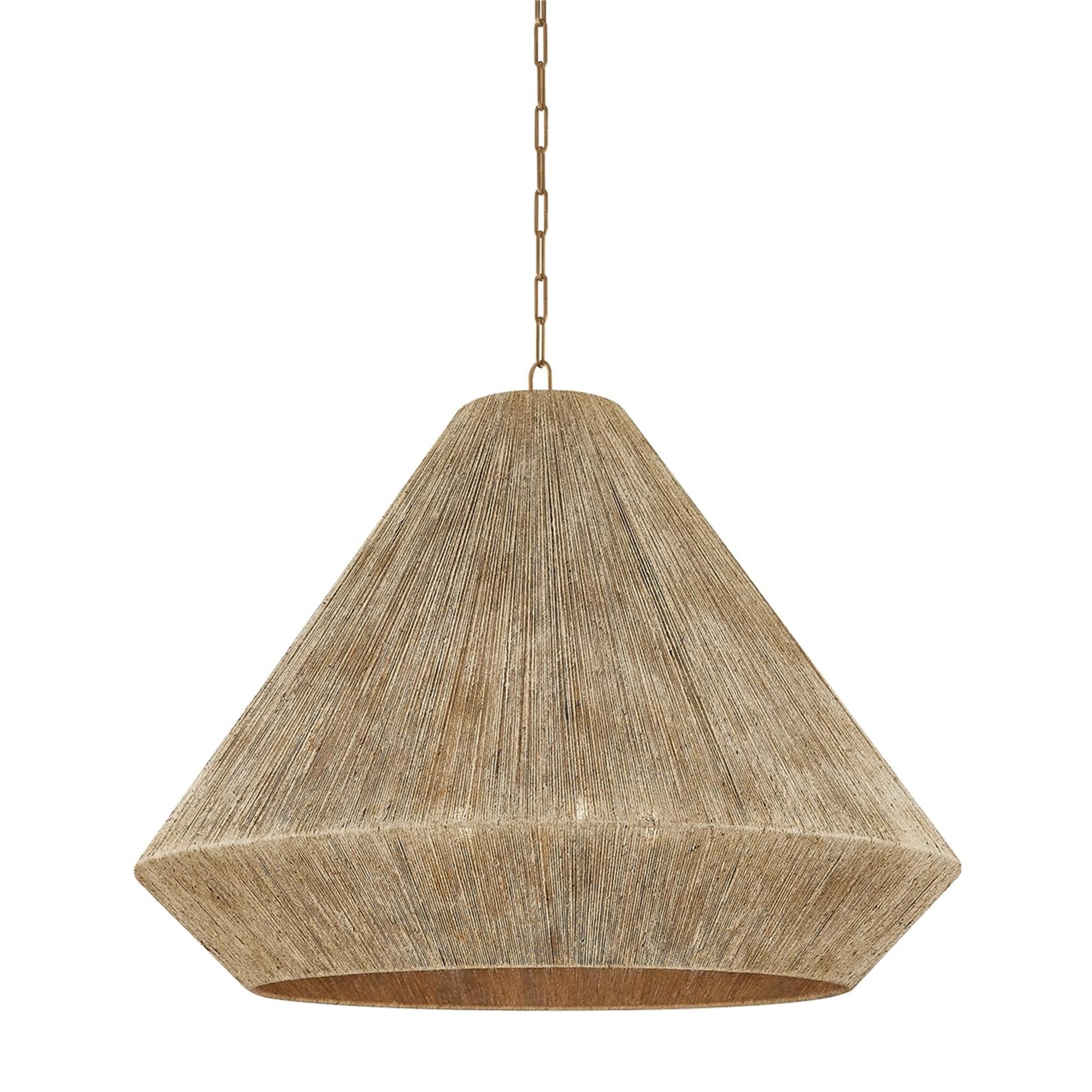 Shown in Patina Brass finish and Natural String shade
