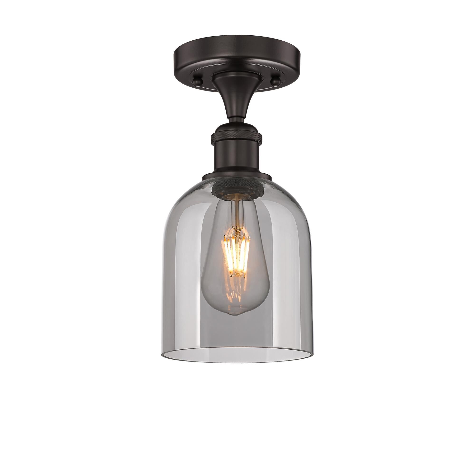 Shown in Oil Rubbed Bronze finish and Light Smoke glass