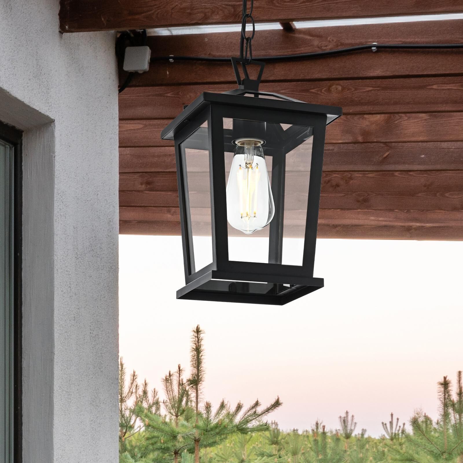 Cayman 7 Inch Outdoor Hanging Lantern by Elegant Lighting