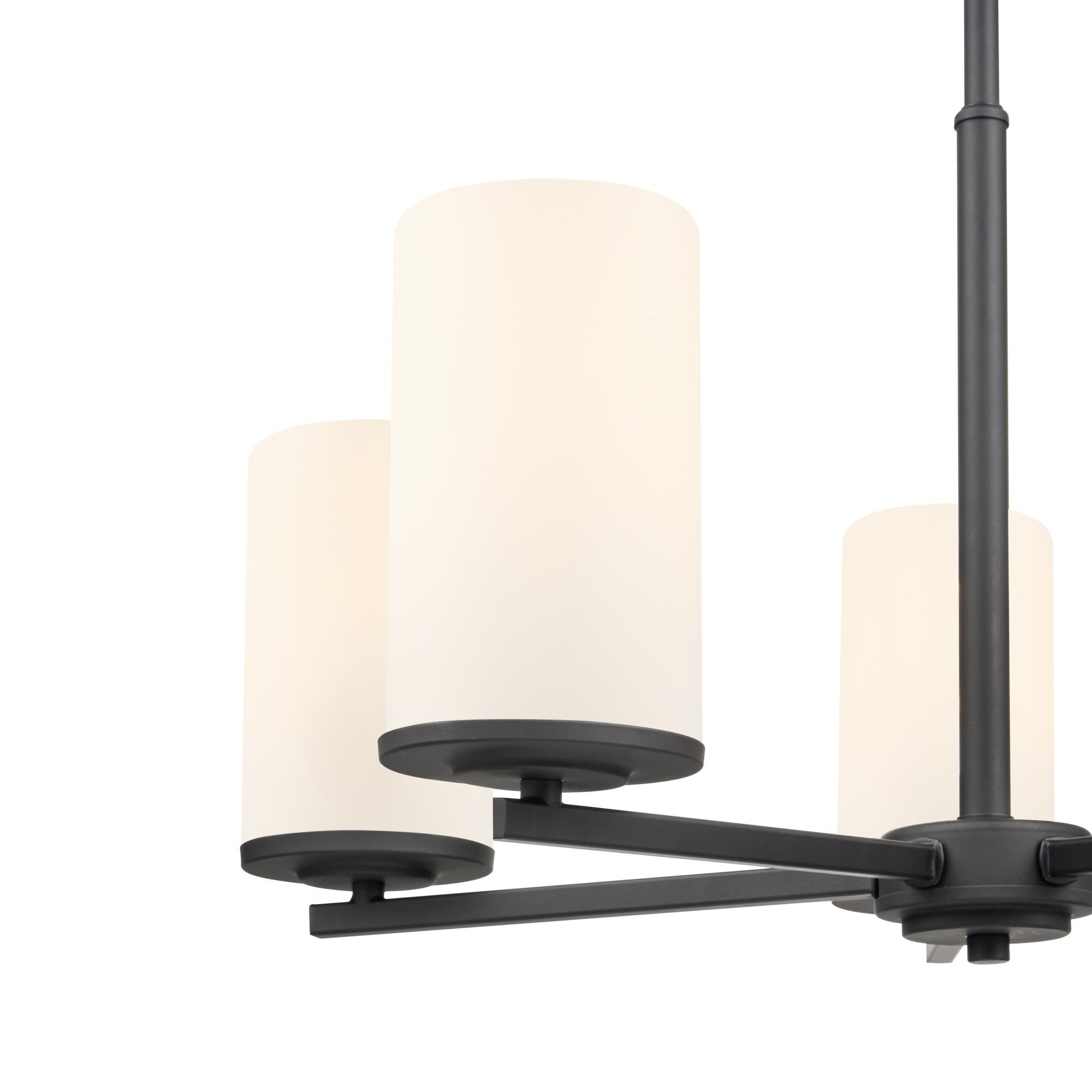 Shown in Matte Black finish and Etched White glass