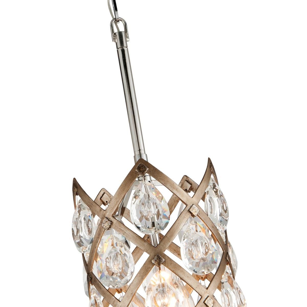 Shown in Vienna Bronze finish and Clear crystal and Clear glass and Crystal shade