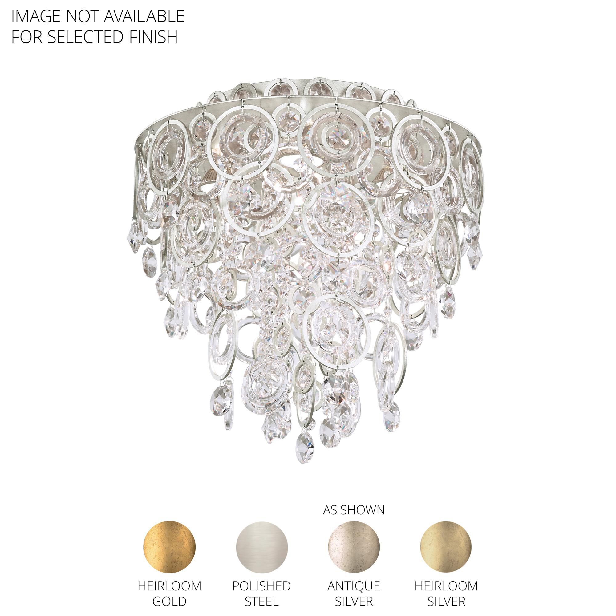 Shown in Heirloom Gold finish and Clear Optic crystal