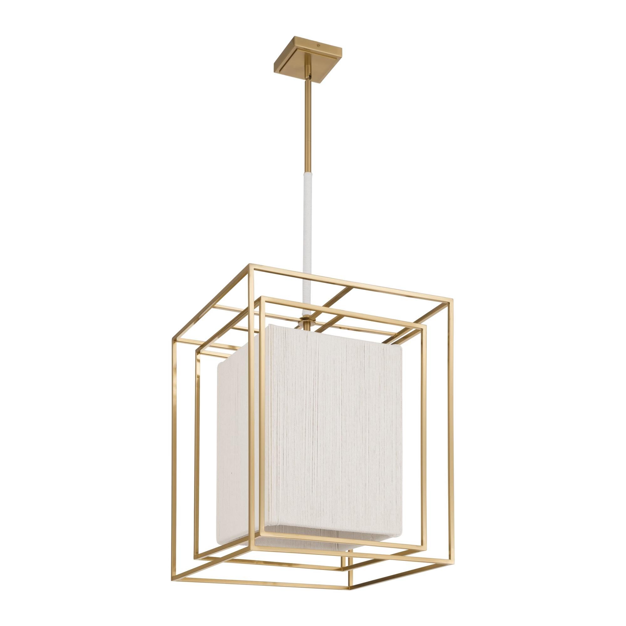 Shown in Brass finish and Cream shade