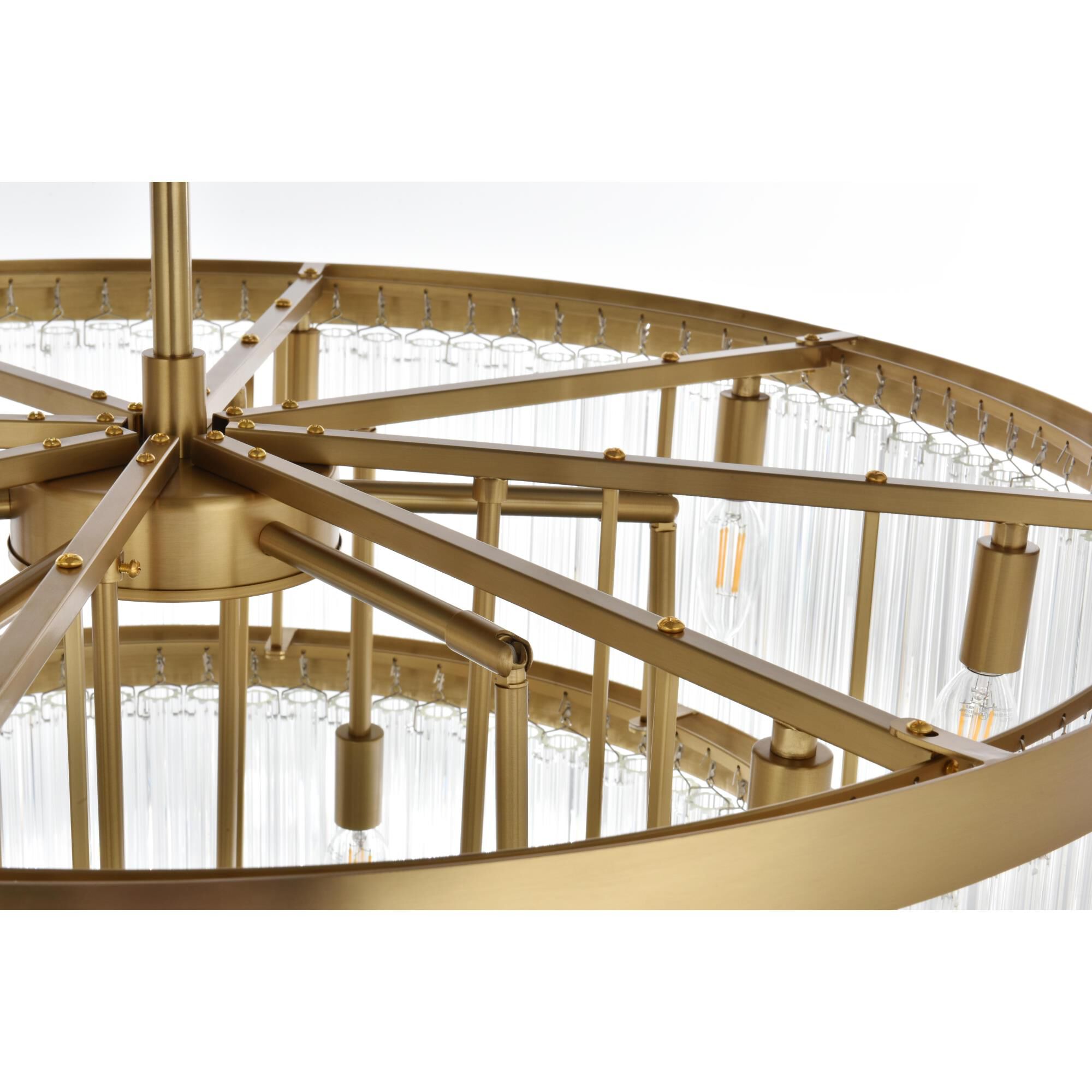 Shown in Satin Gold  finish and Rc crystal and Clear glass