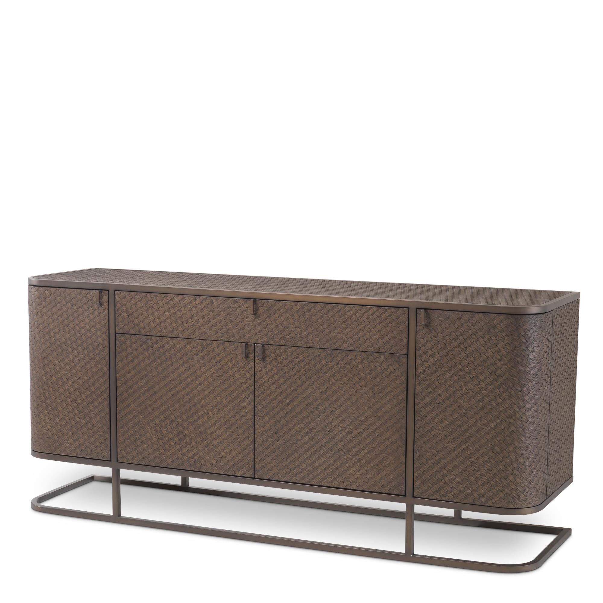 Shown in Woven Oak Veneer | Bronze Finish finish
