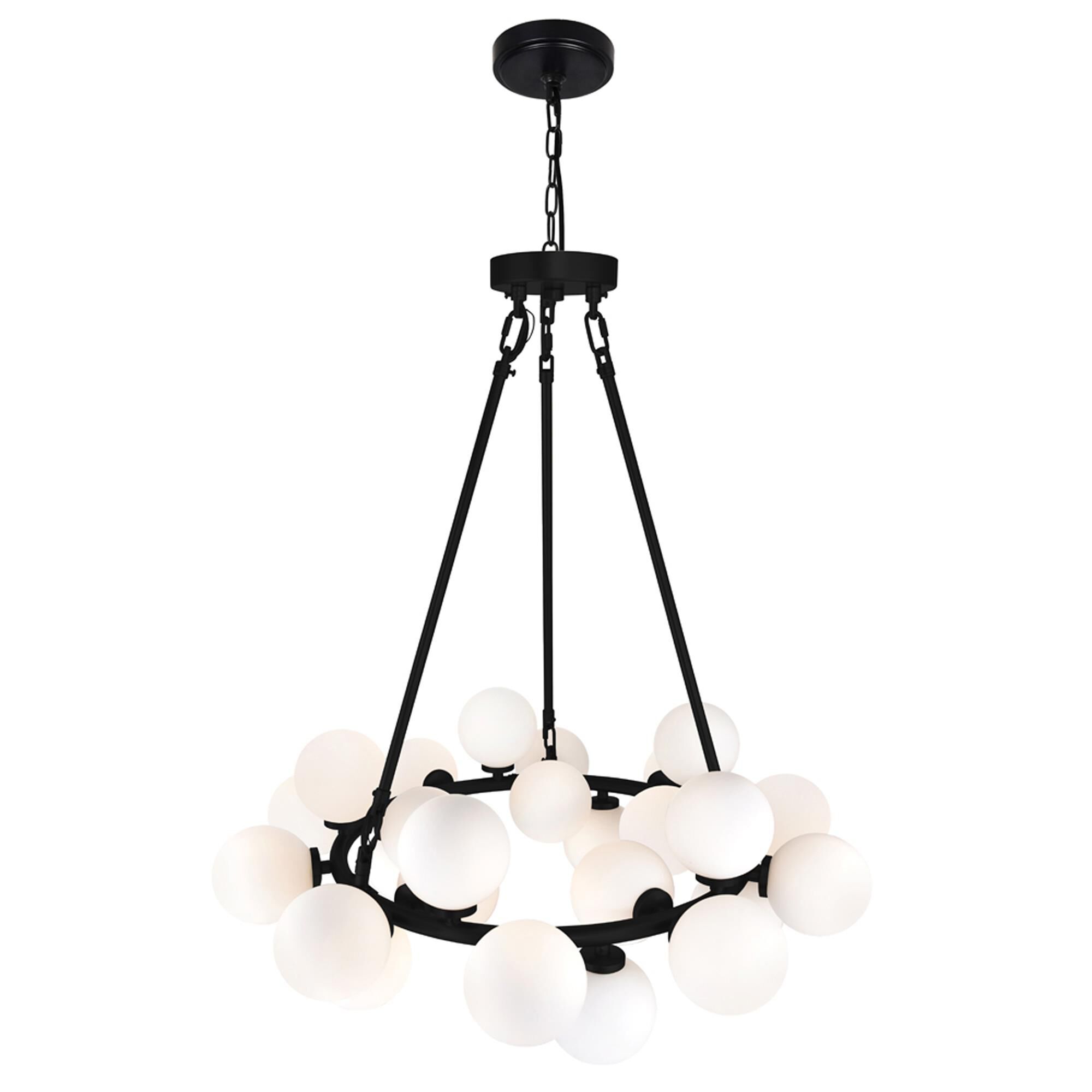 Arya 26 Inch 25 Light LED Chandelier by CWI Lighting