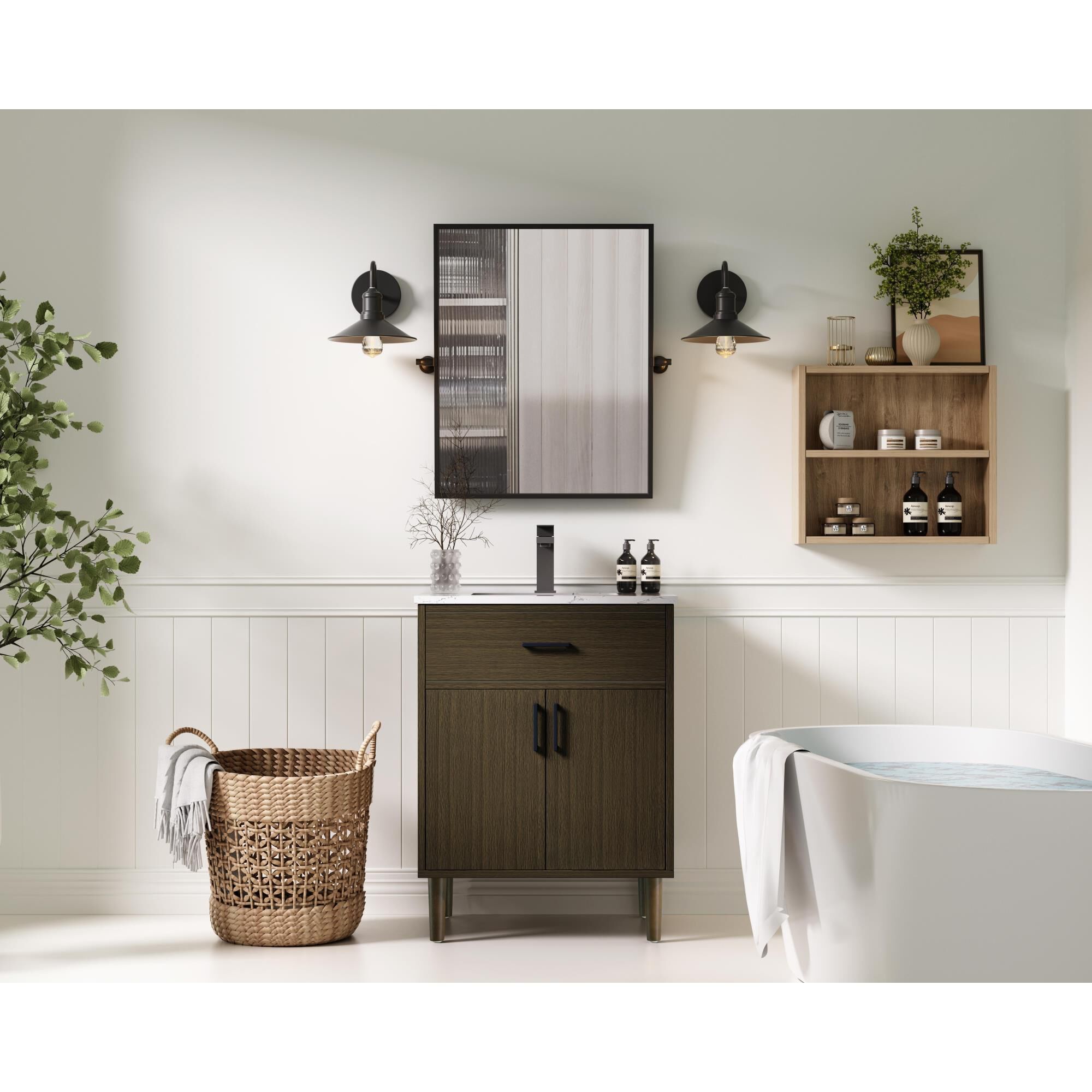 Shown in Mocha Brown finish